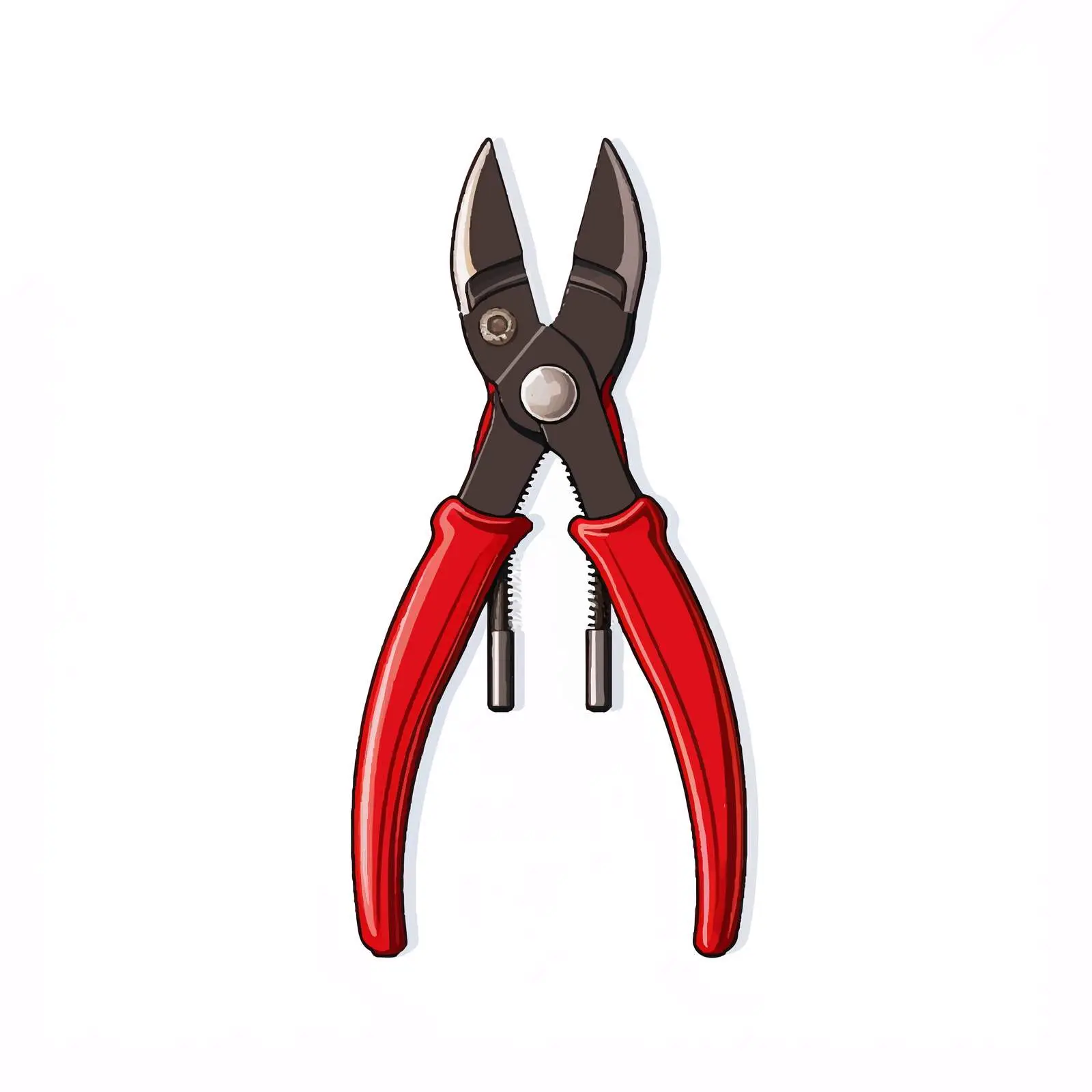Red Pliers Vector Illustration on White Background – free screwdriver image from Dotvec