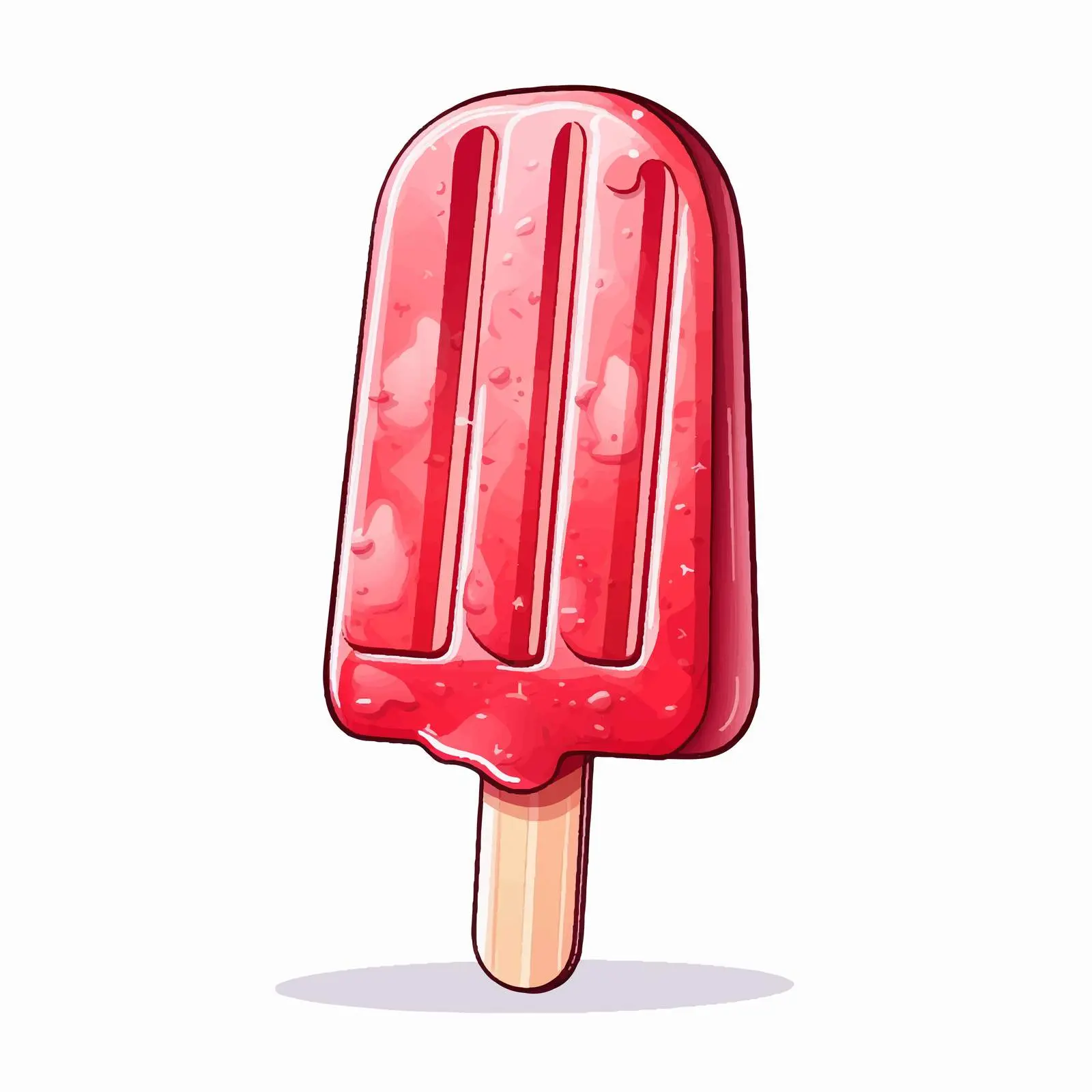 Red Popsicle on Stick Vector Illustration — free download from Dotvec