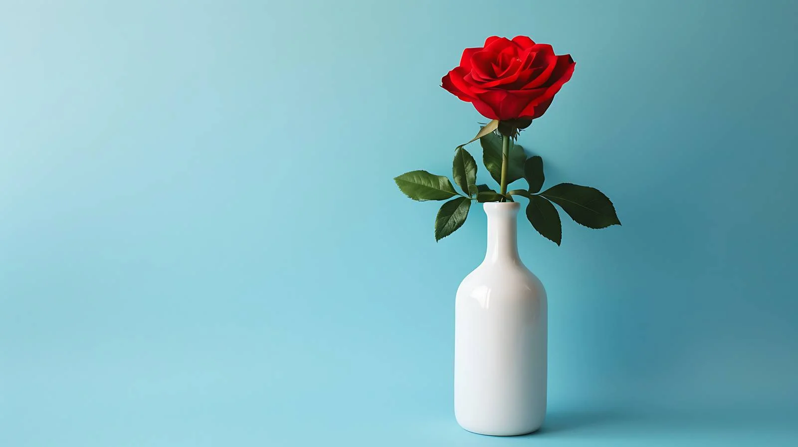 Elegant Rose Bottle Blue Background — free download from Dotvec