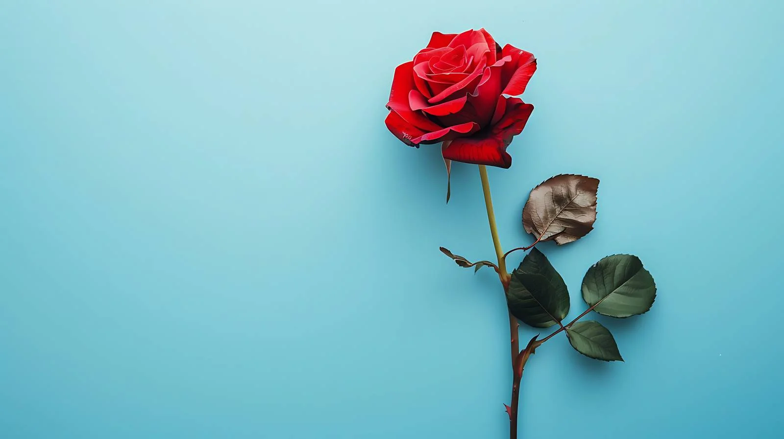 Vibrant Rose on Blue Background — free download from Dotvec