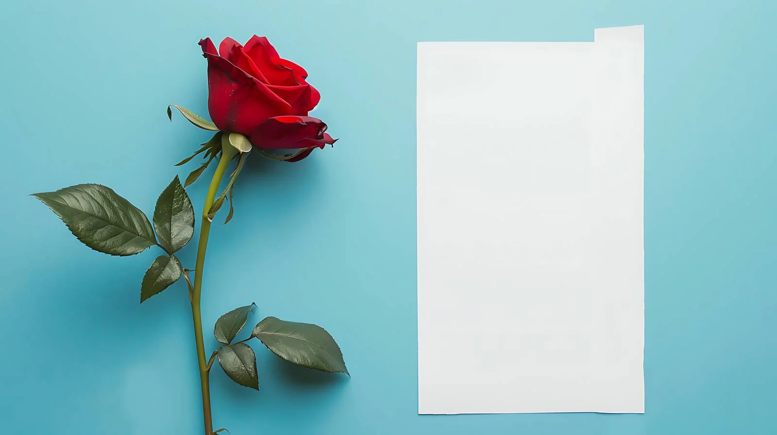 Elegant Red Rose and Paper Display — free download from Dotvec