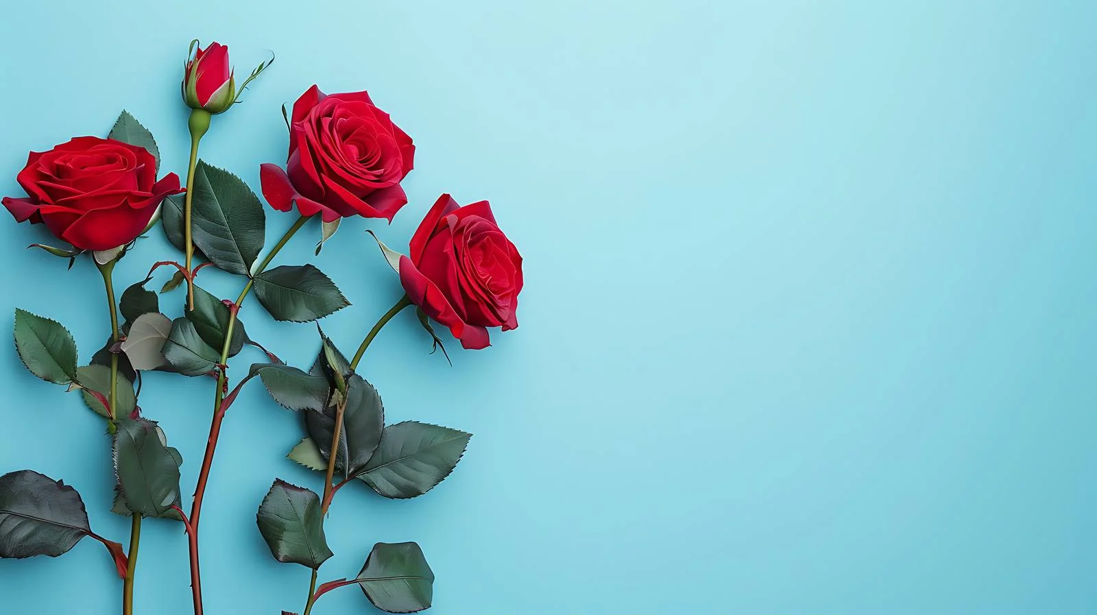 Romantic Roses Greeting Card Design — free download from Dotvec