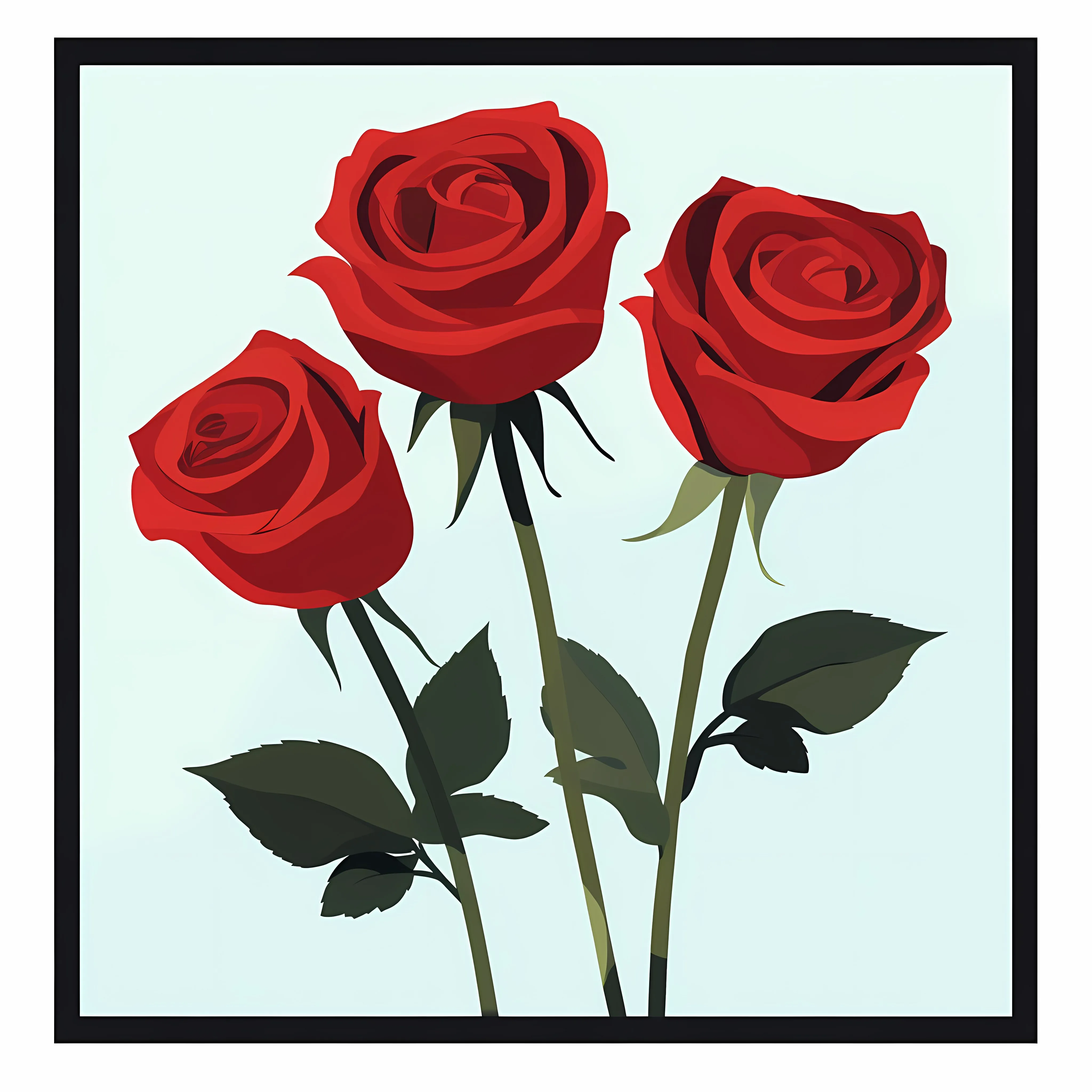 Beautiful Red Roses Vector Flat Illustration — free download from Dotvec