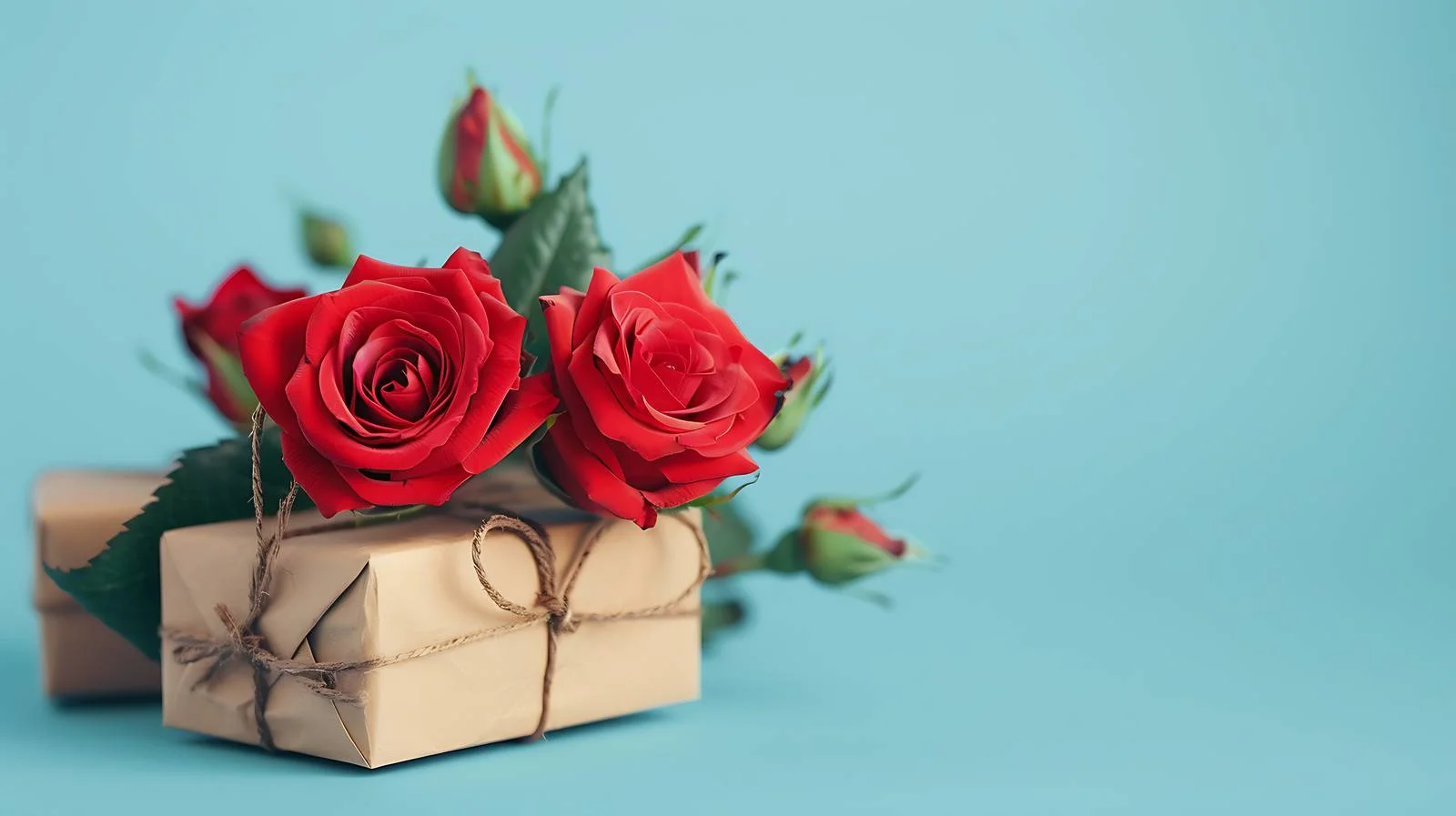 Romantic Roses and Gift Box Greeting — free download from Dotvec