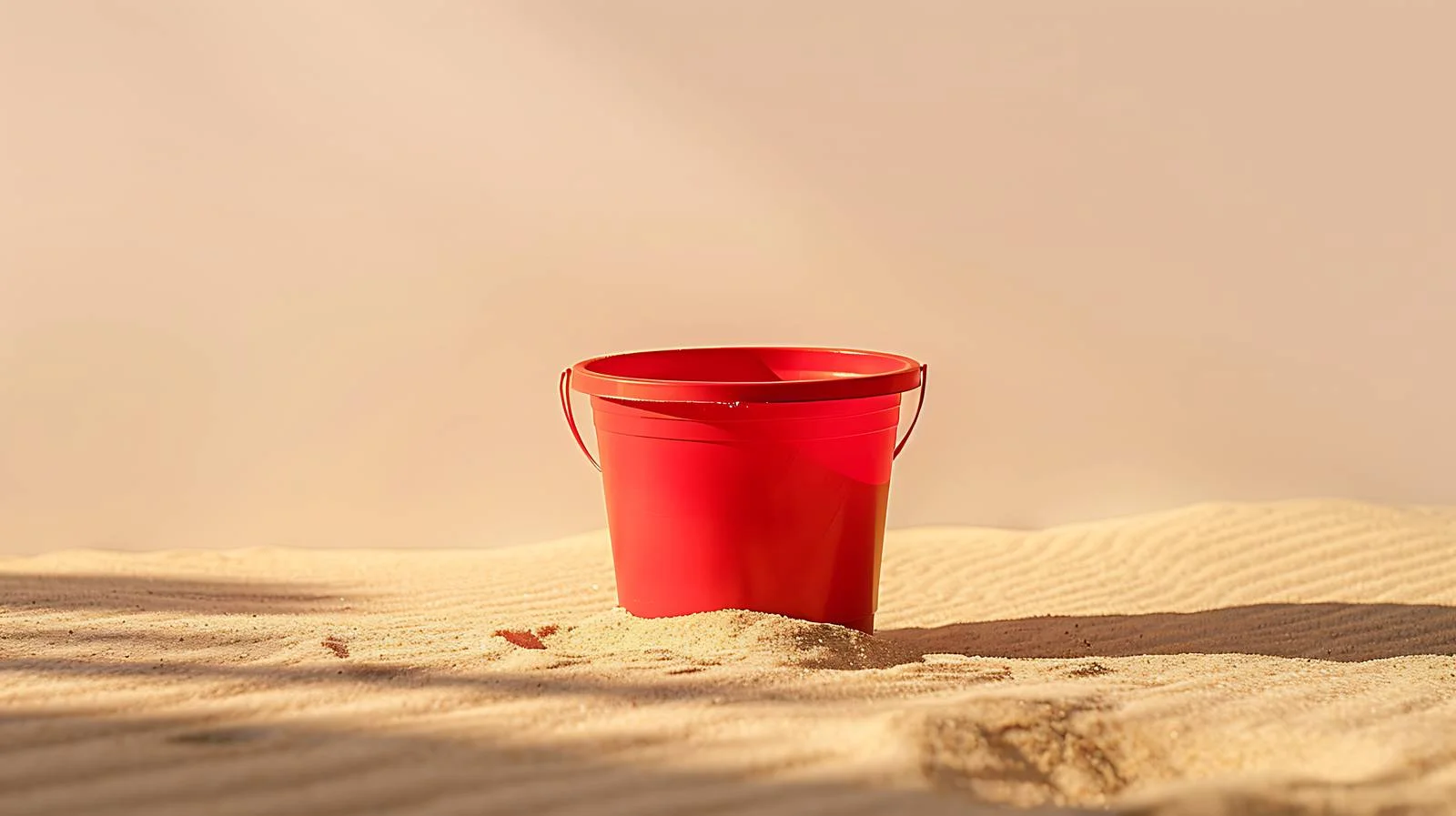 Vibrant Sandcastle Bucket on Sand Background — free download from Dotvec