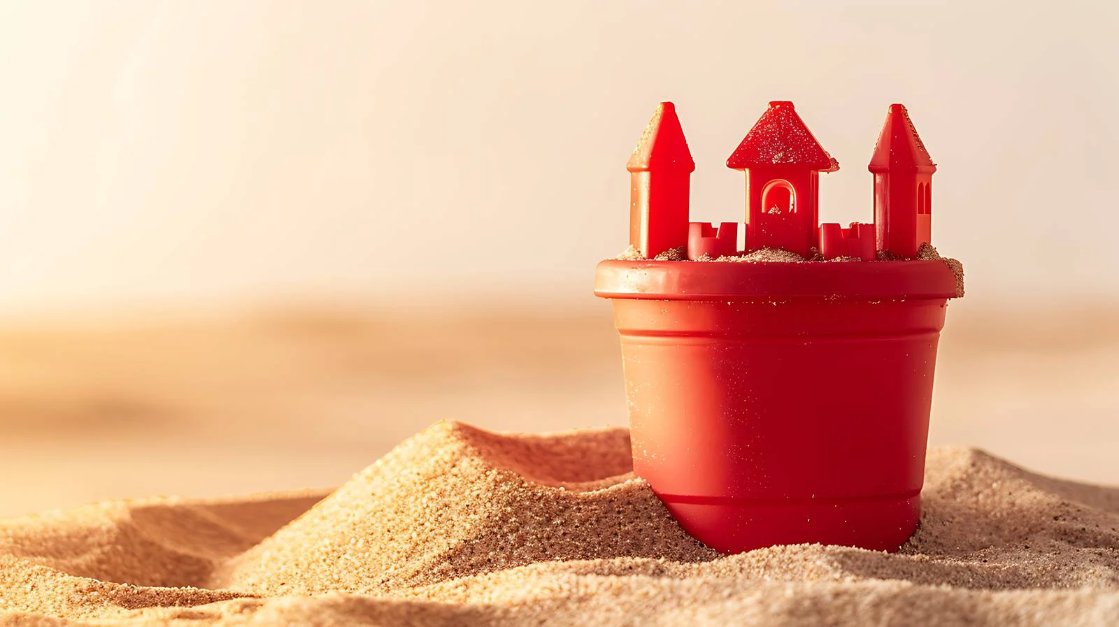 Beach Toy Bucket on Sand — free download from Dotvec