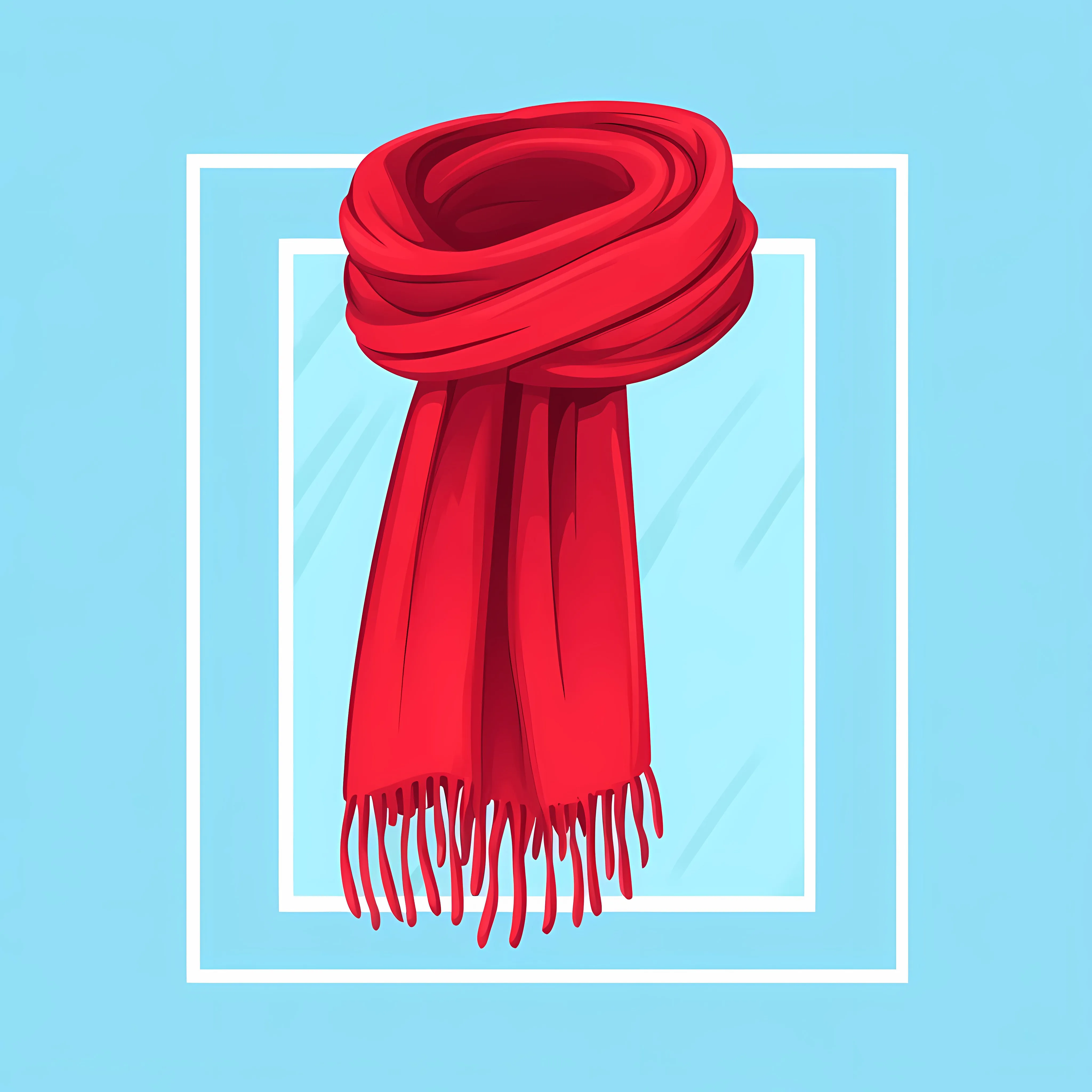 Red Scarf Icon for Warm Clothing Design — free download from Dotvec