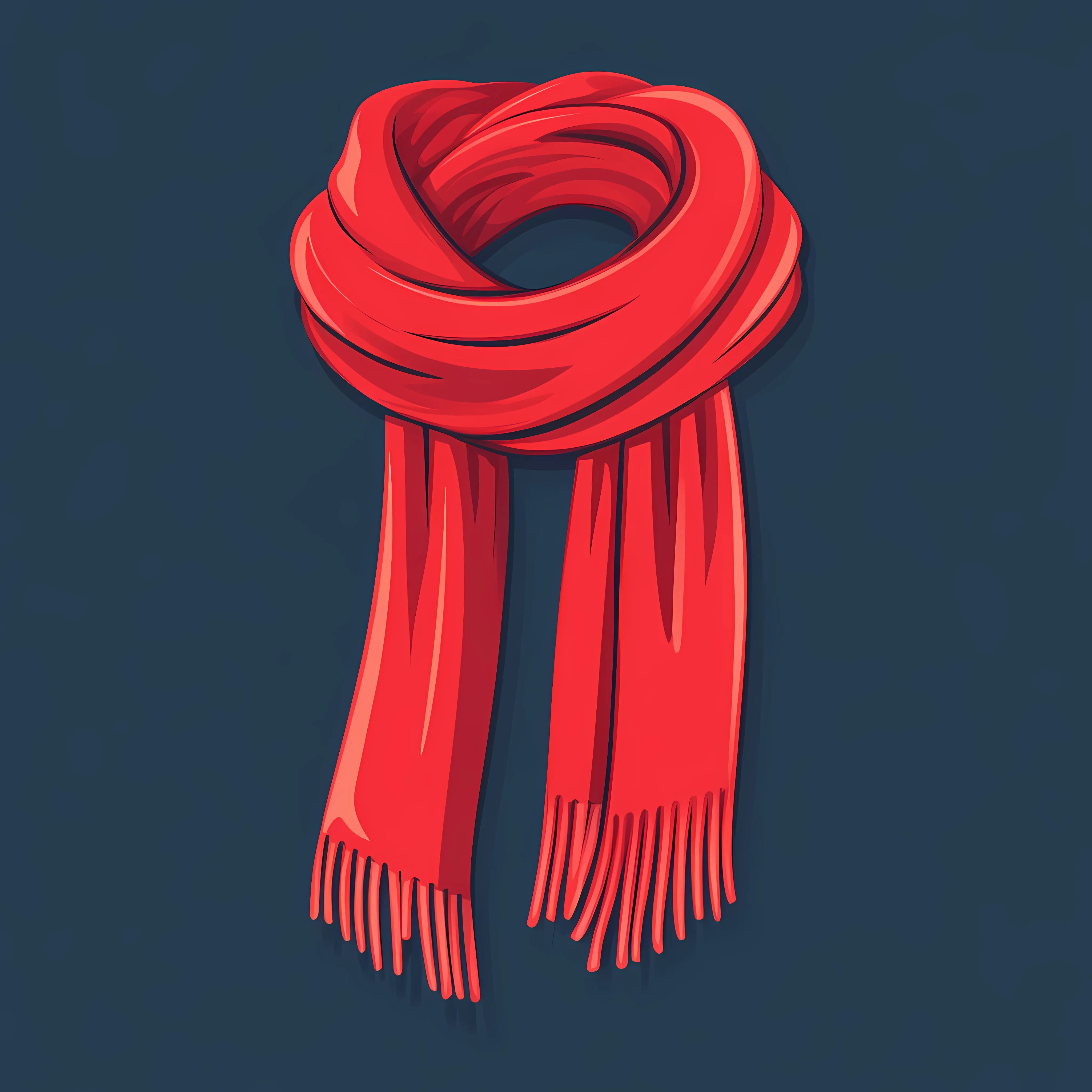 Red Scarf Warm Clothing Icon Vector Design — free download from Dotvec