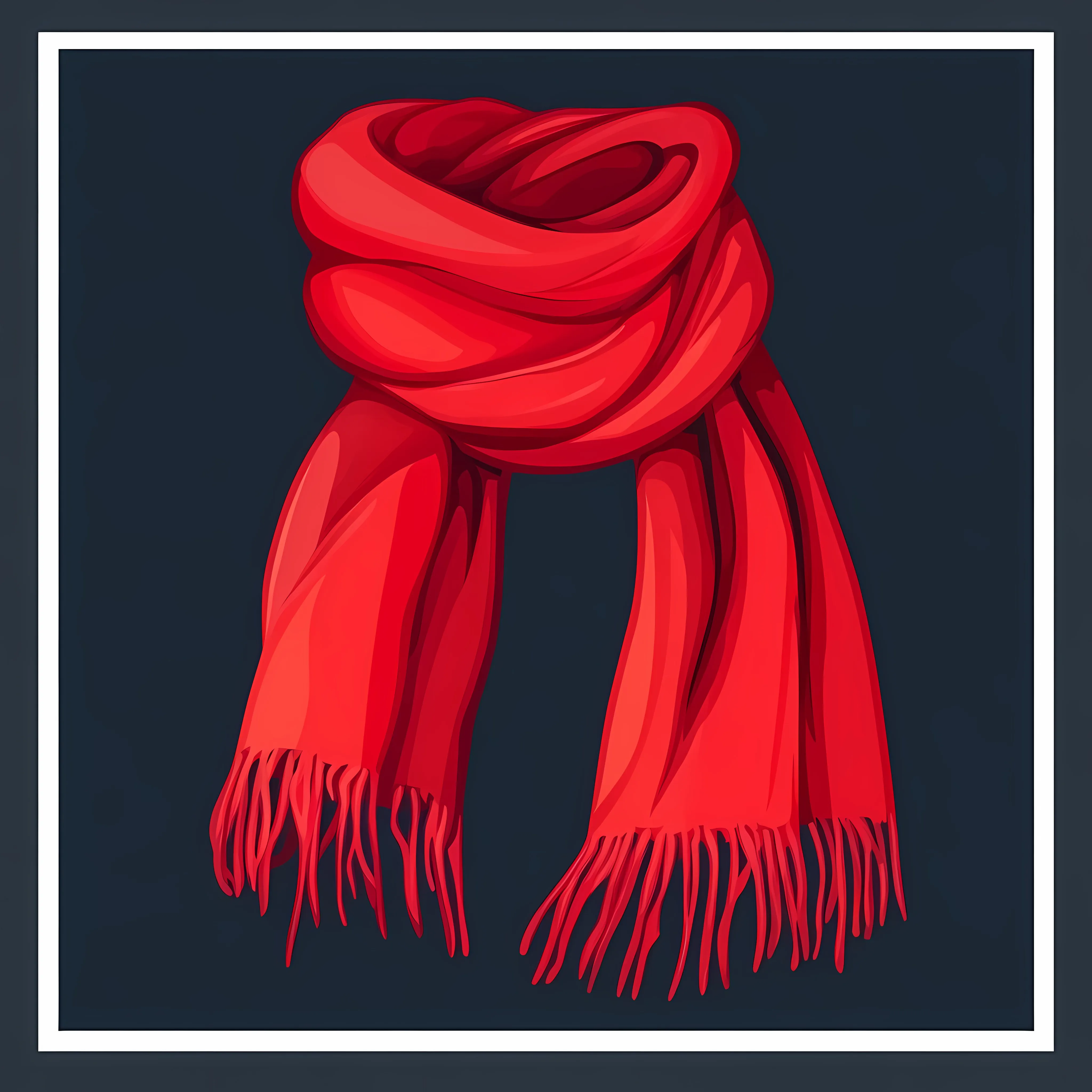 Red Scarf Winter Ornament Icon Design — free download from Dotvec