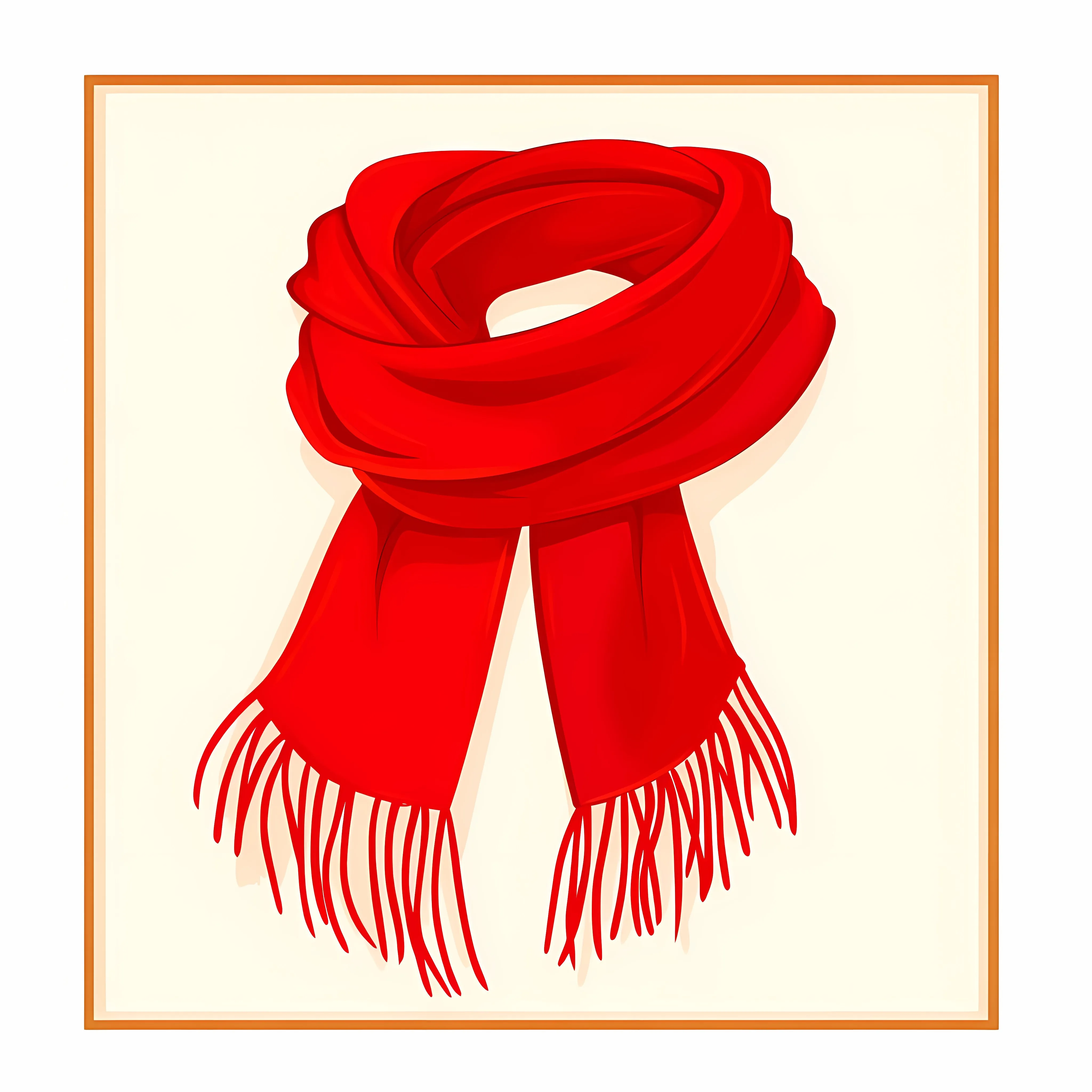 Red Scarf Winter Ornament Icon Design — free download from Dotvec