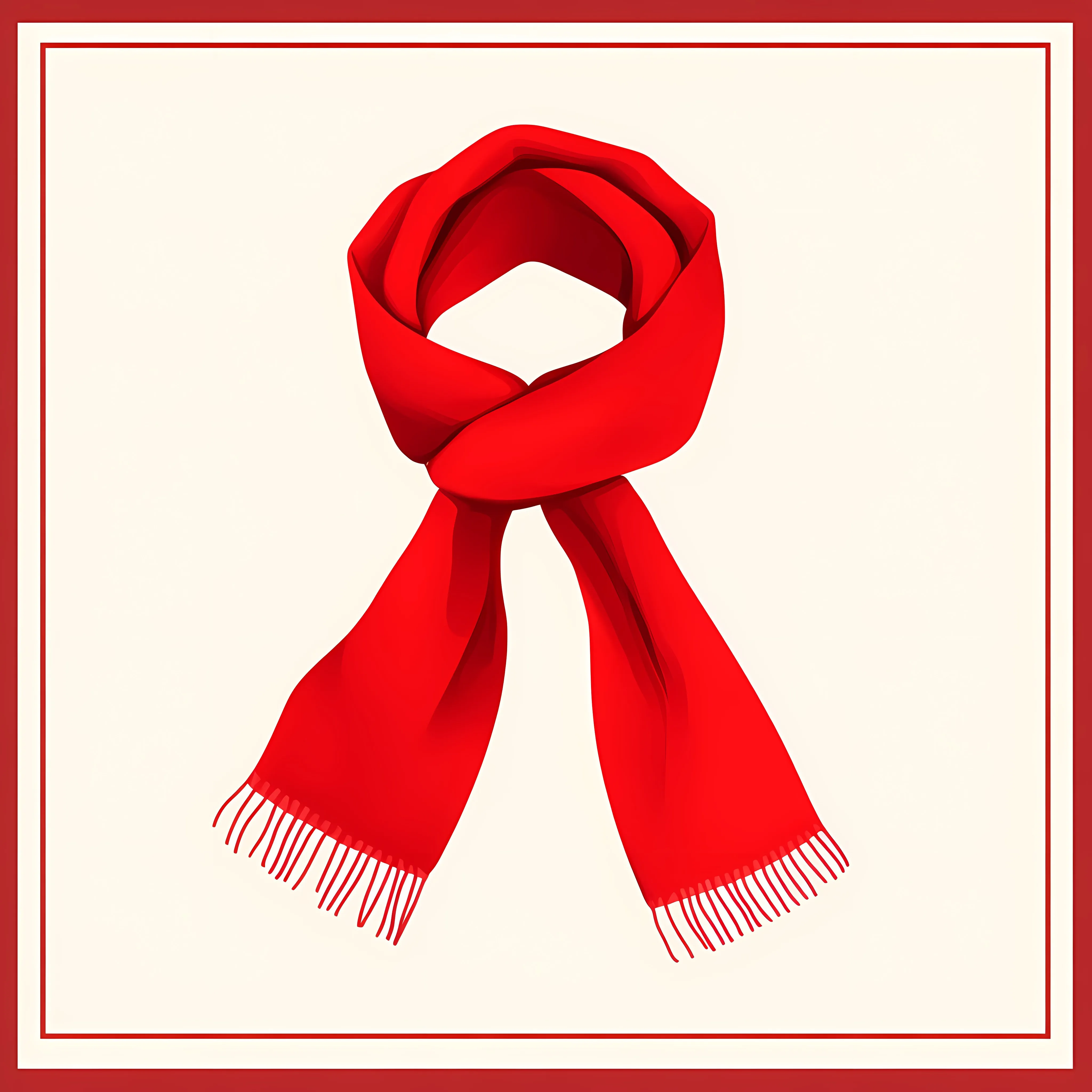 Red Scarf Winter Ornament Icon Design — free download from Dotvec