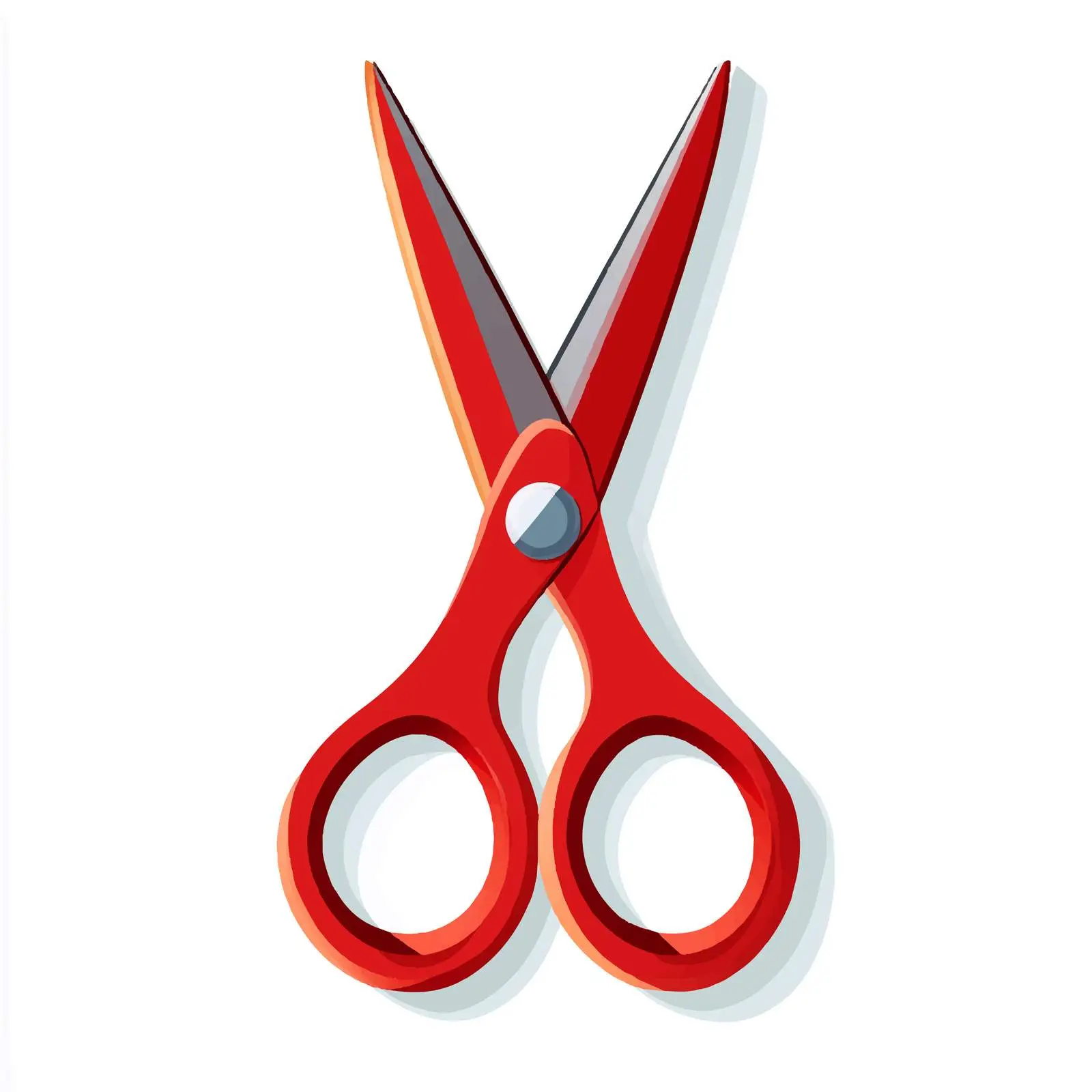 Flat Vector Illustration of Red Scissors Tool — free download from Dotvec