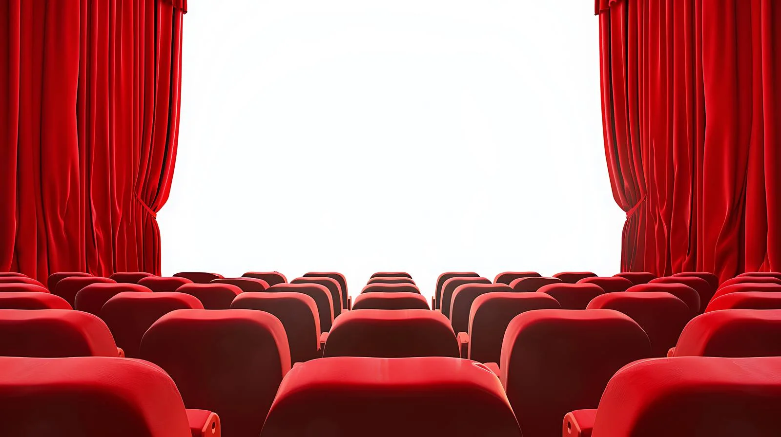 Vibrant Red Theater Seats and Curtains — free download from Dotvec
