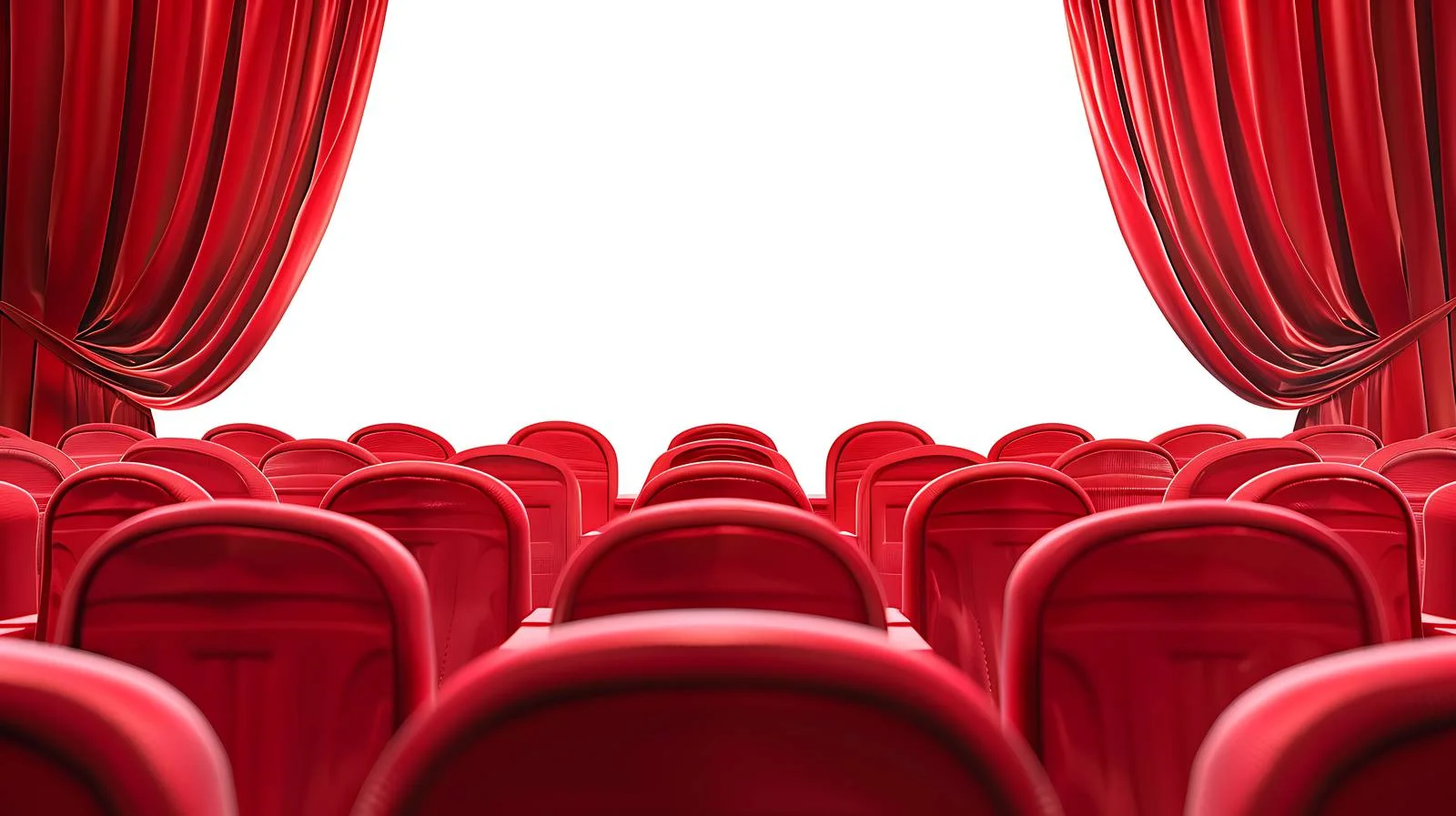 Desolate Theater with Red Seats and Curtains — free download from Dotvec