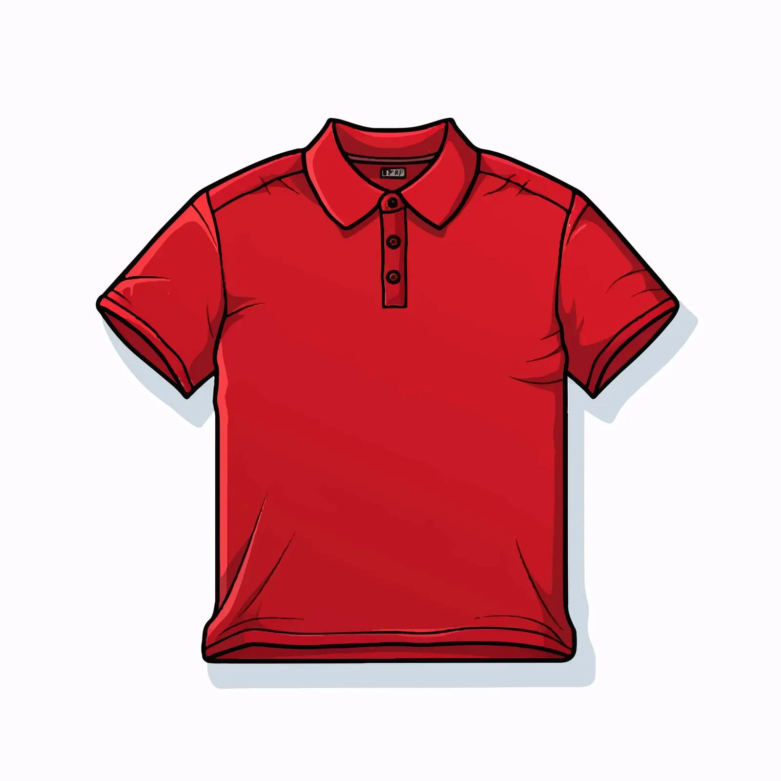 Red Shirt Vector Illustration on White Background – free wearable art image from Dotvec