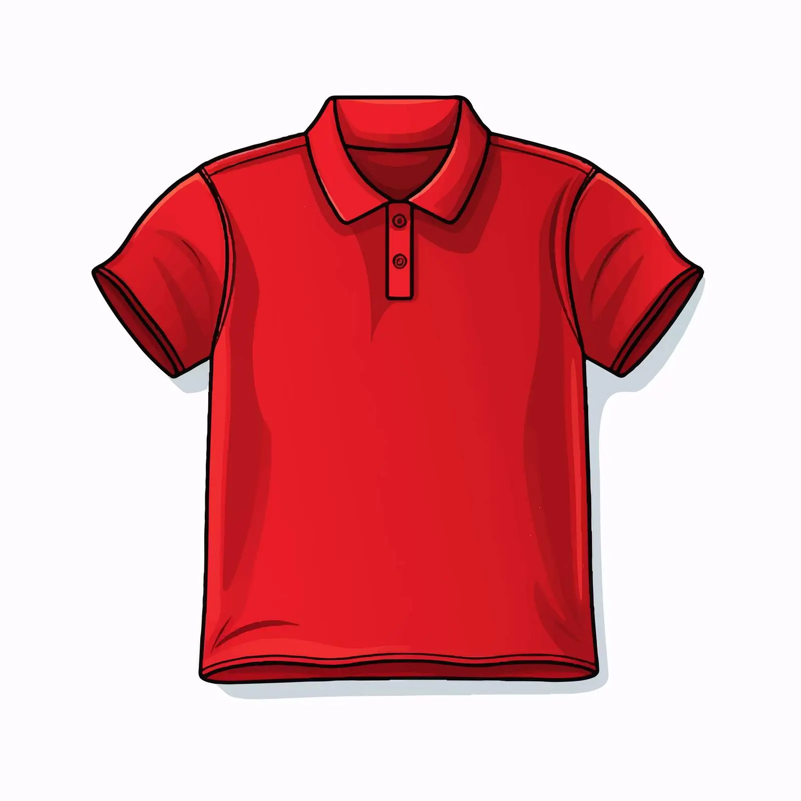 Red Shirt Vector Illustration on White Background — free download from Dotvec