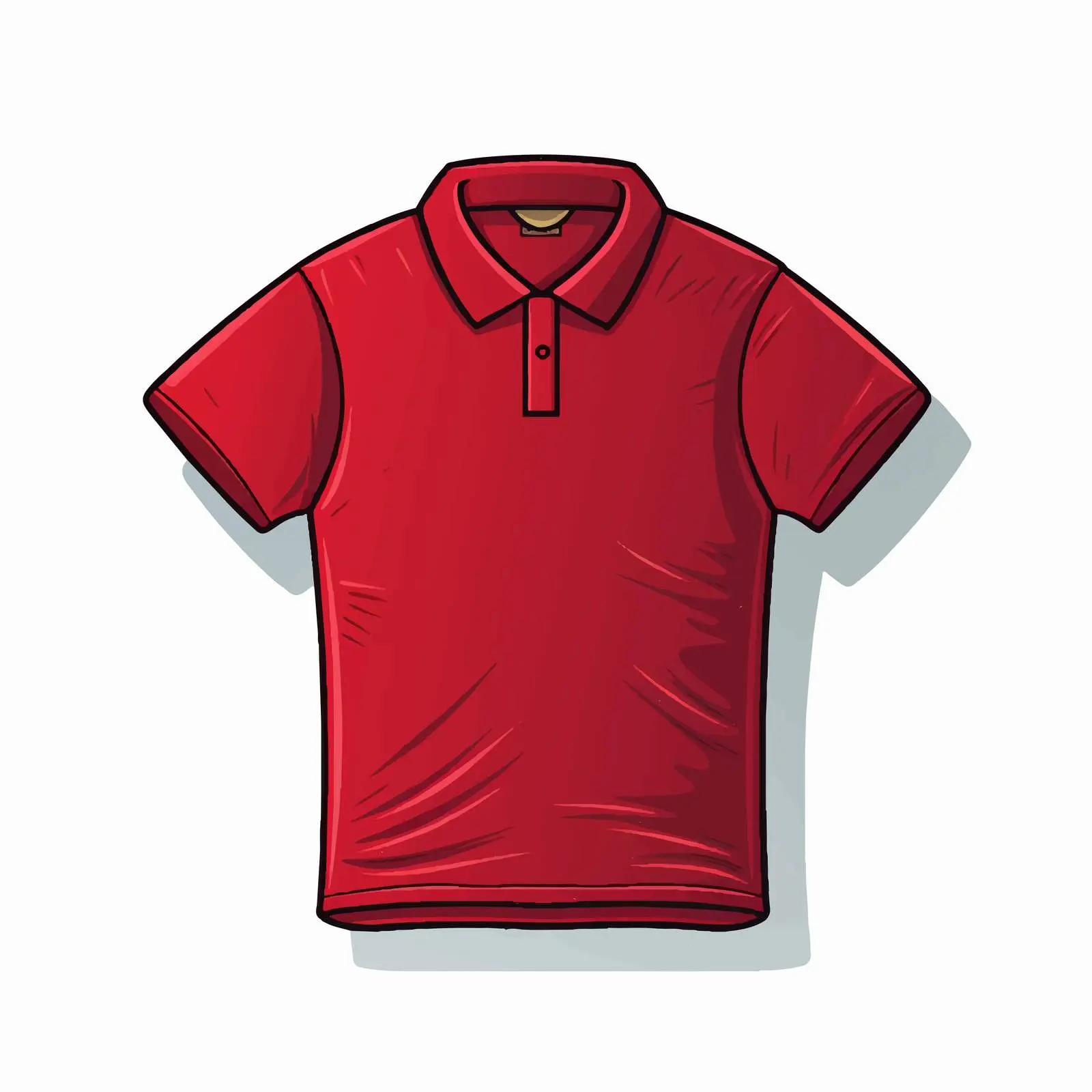 Red Shirt Vector Illustration on White Background — free download from Dotvec