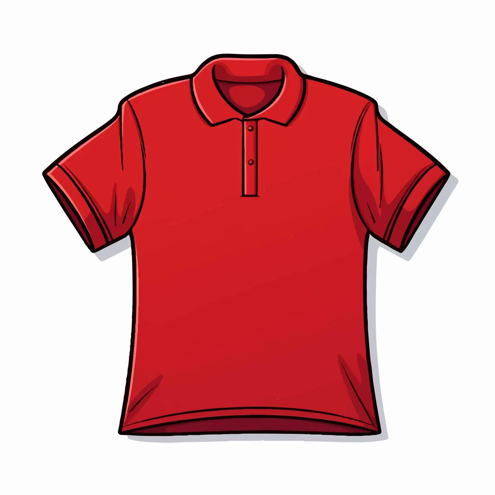 Red Shirt Vector Illustration on White Background — free download from Dotvec