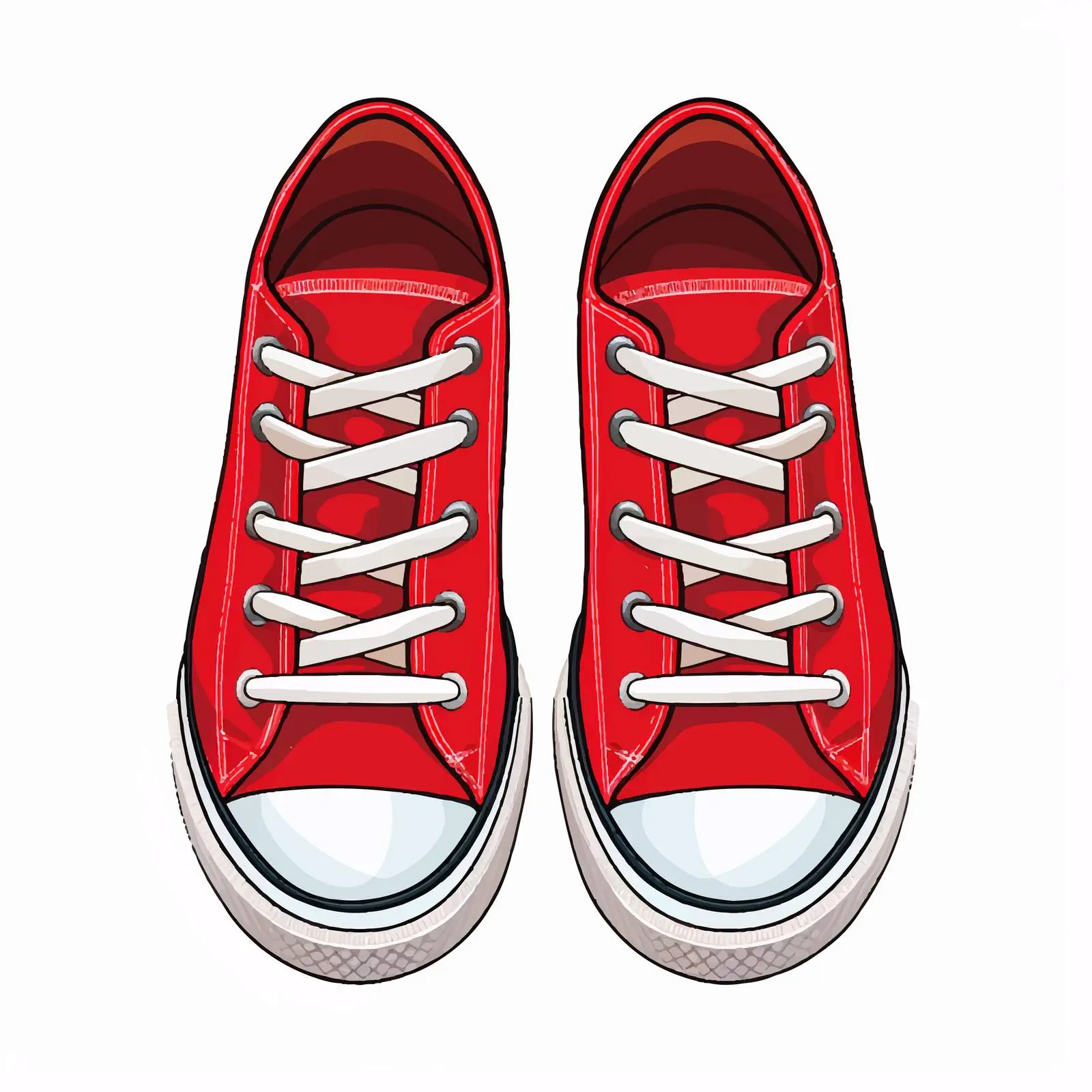 Red Shoes Vector Illustration on White Background – free trendy shoes image from Dotvec