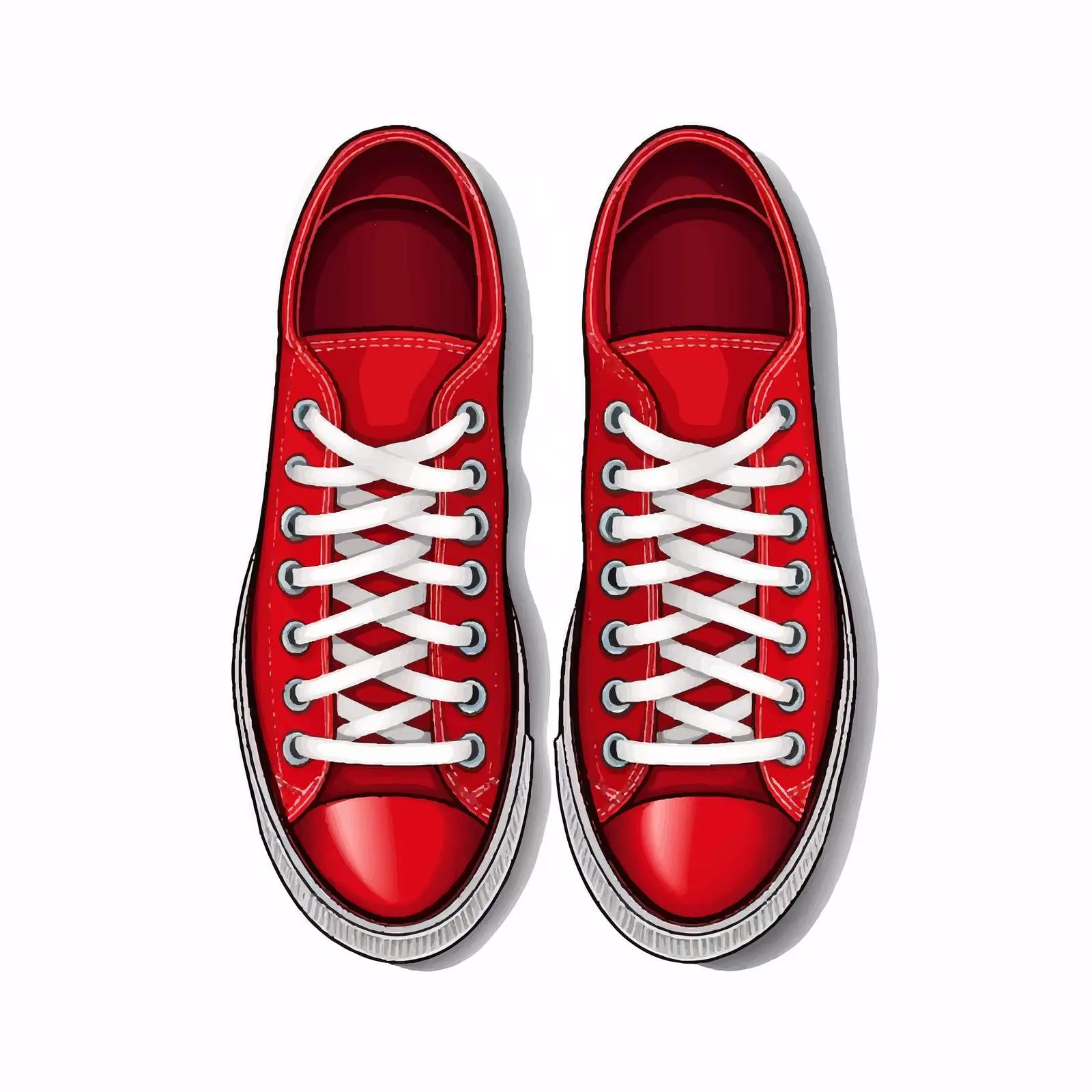 Red Shoes Vector Illustration on White Background – free trendy shoes image from Dotvec
