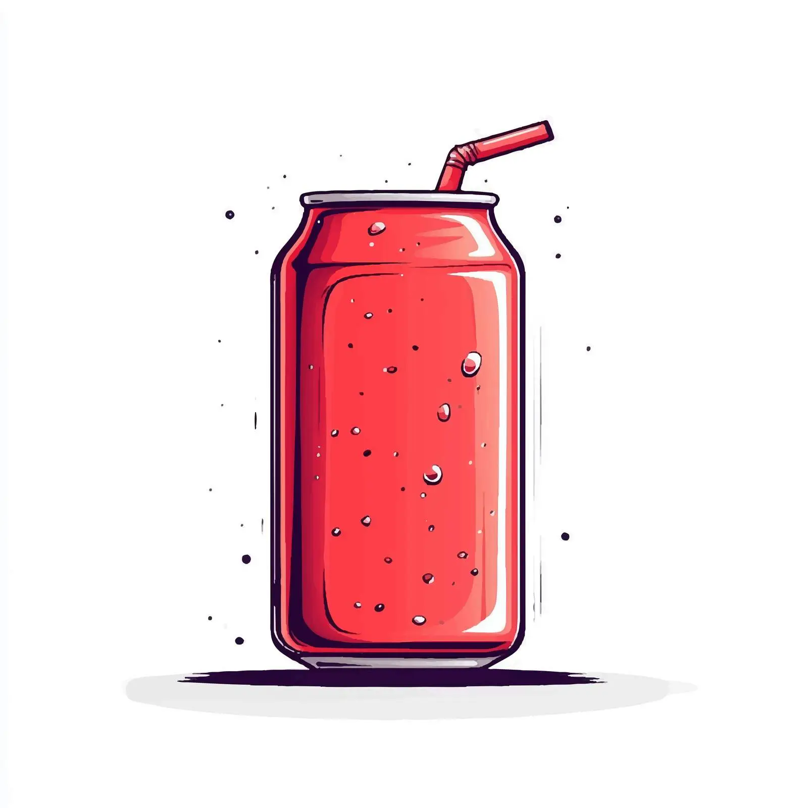Cartoon Vector of Red Soft Drink Can — free download from Dotvec