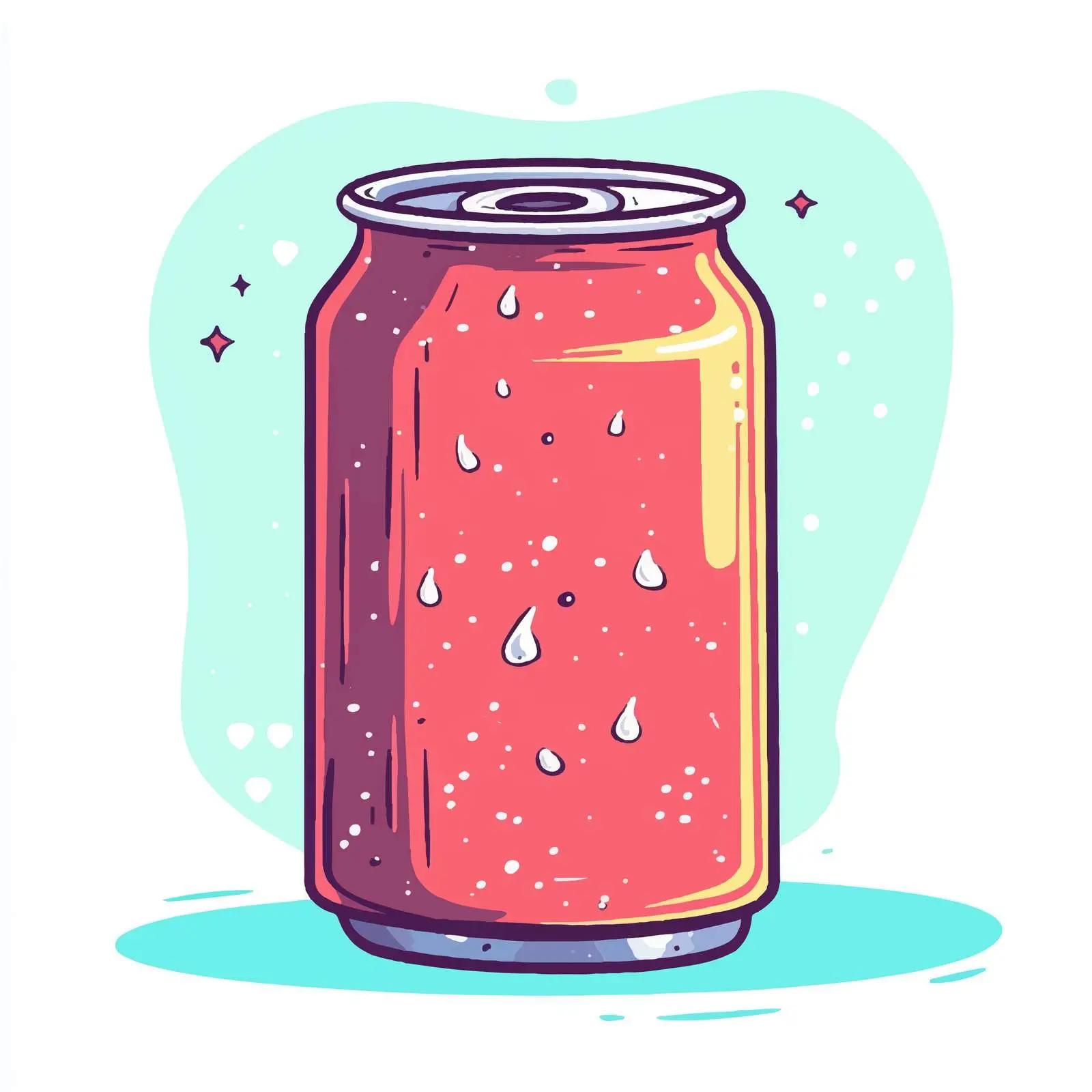 Cartoon Red Soft Drink Can Vector Illustration — free download from Dotvec