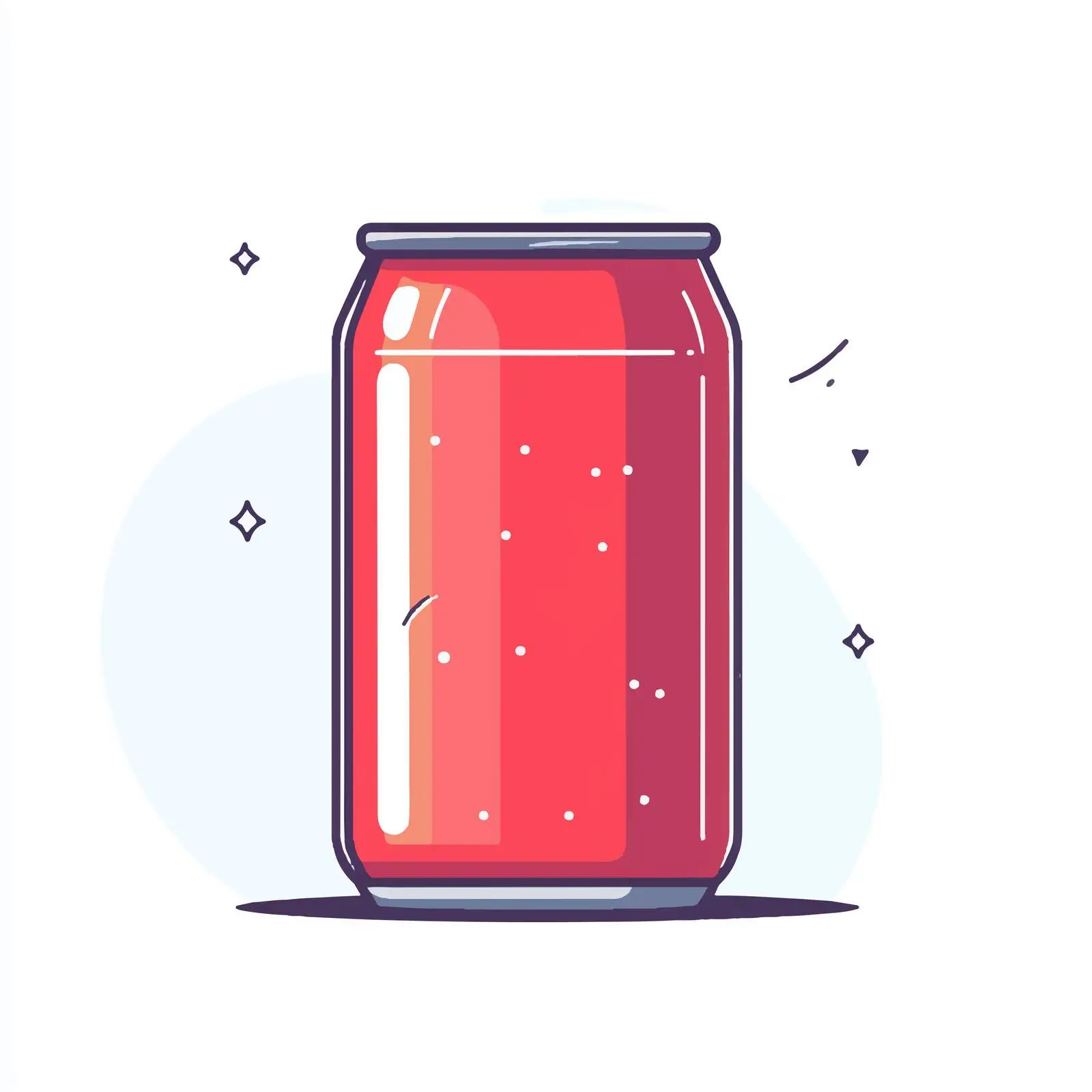 Cartoon Red Soft Drink Can Illustration Vector Art — free download from Dotvec