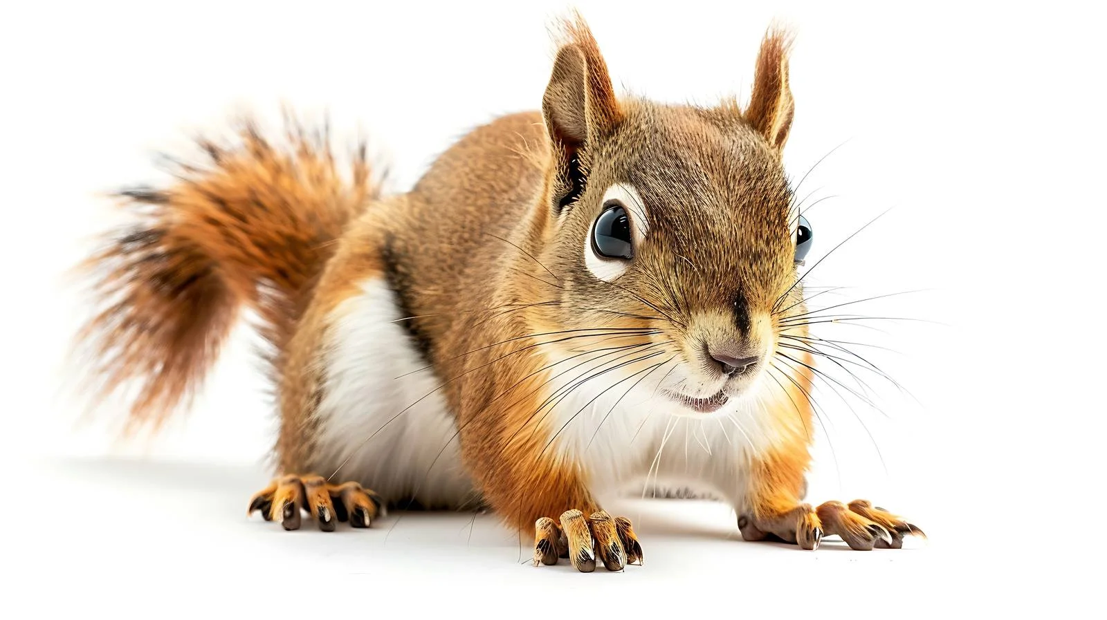 Graceful Red Squirrel on White Background — free download from Dotvec