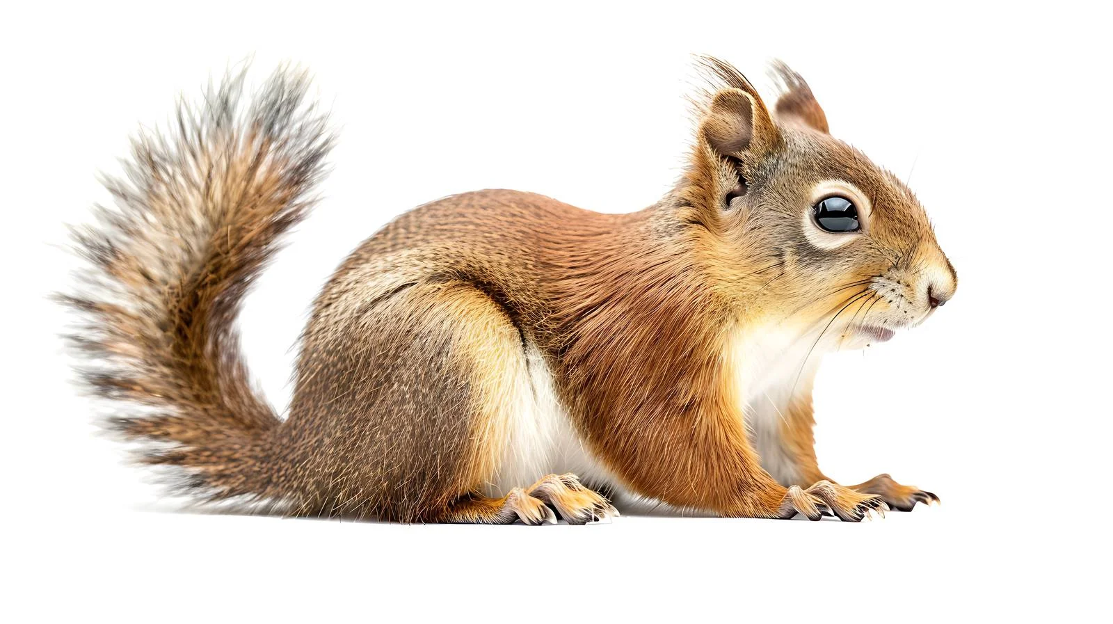 Vibrant Red Squirrel on White Background — free download from Dotvec