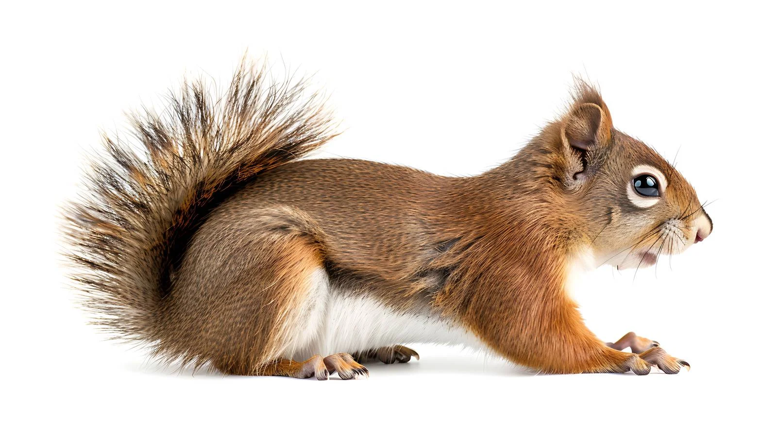 Red Squirrel on White Background Isolated — free download from Dotvec