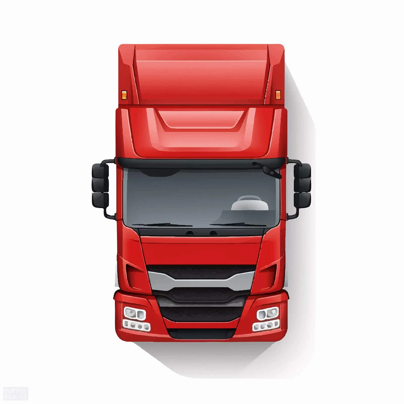 Red Truck Vector Illustration on White Background — free download from Dotvec