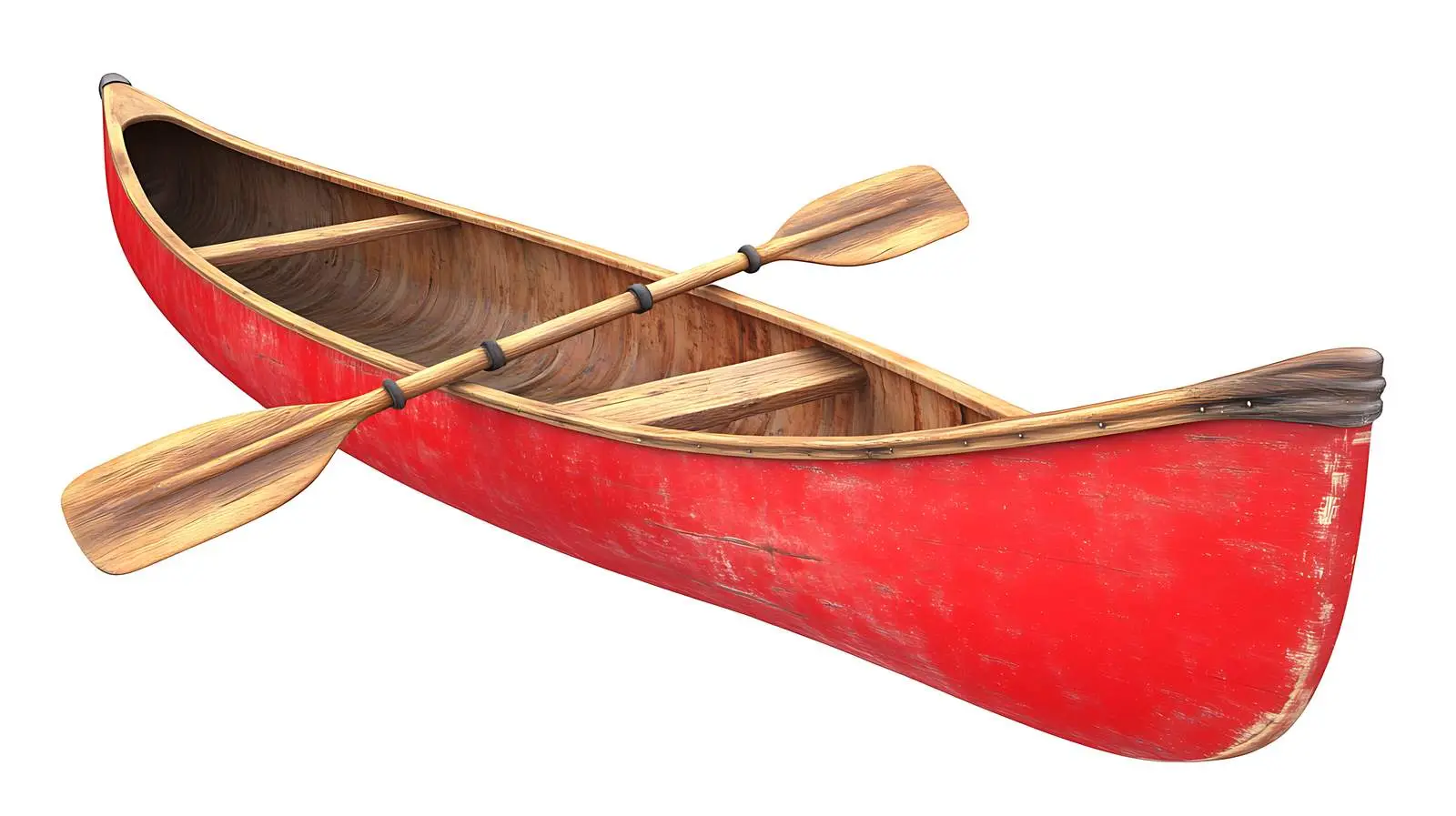 Red Canoe Paddles Isolated on White — free download from Dotvec