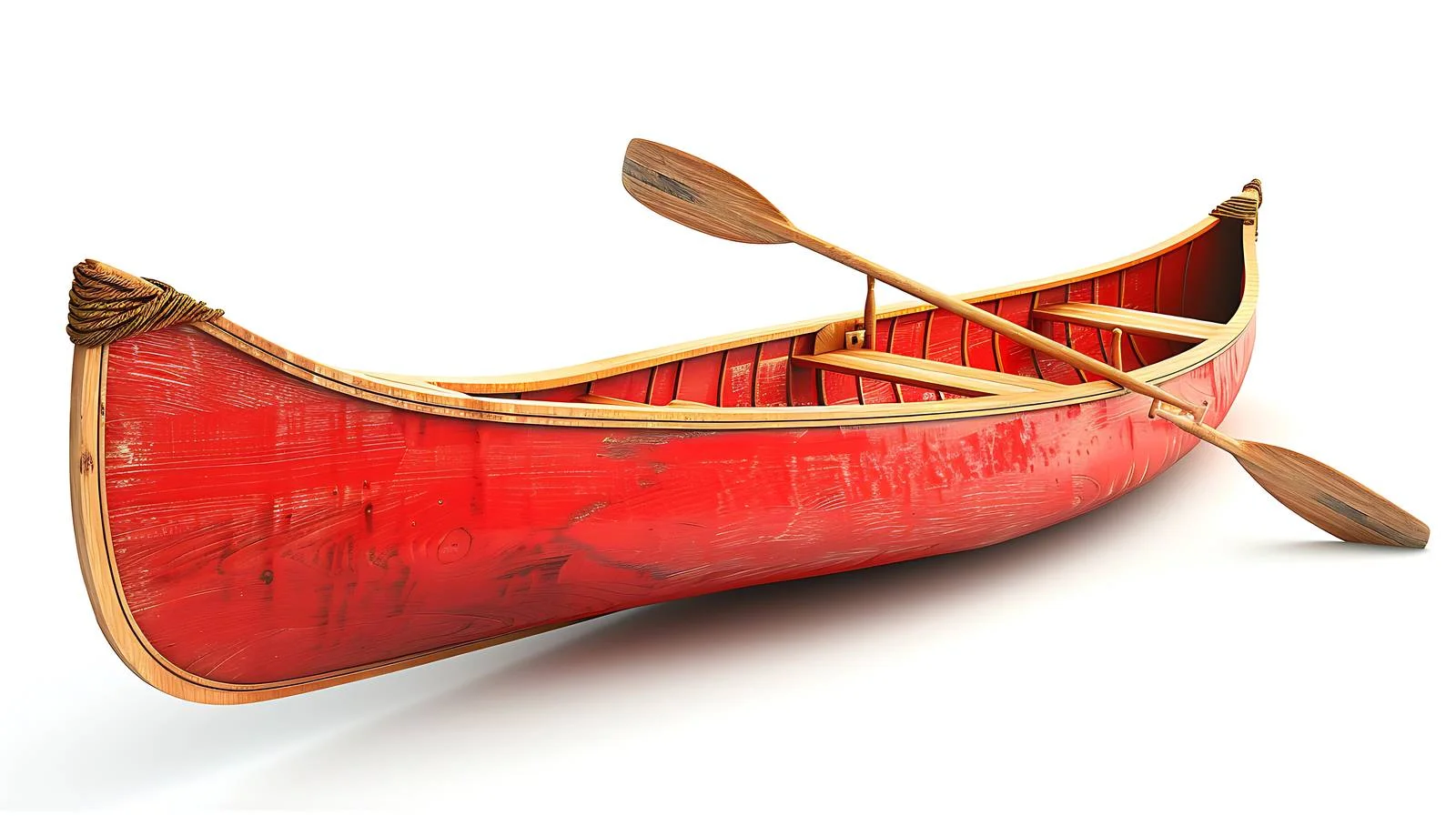 Classic Red Canoe on White Background — free download from Dotvec
