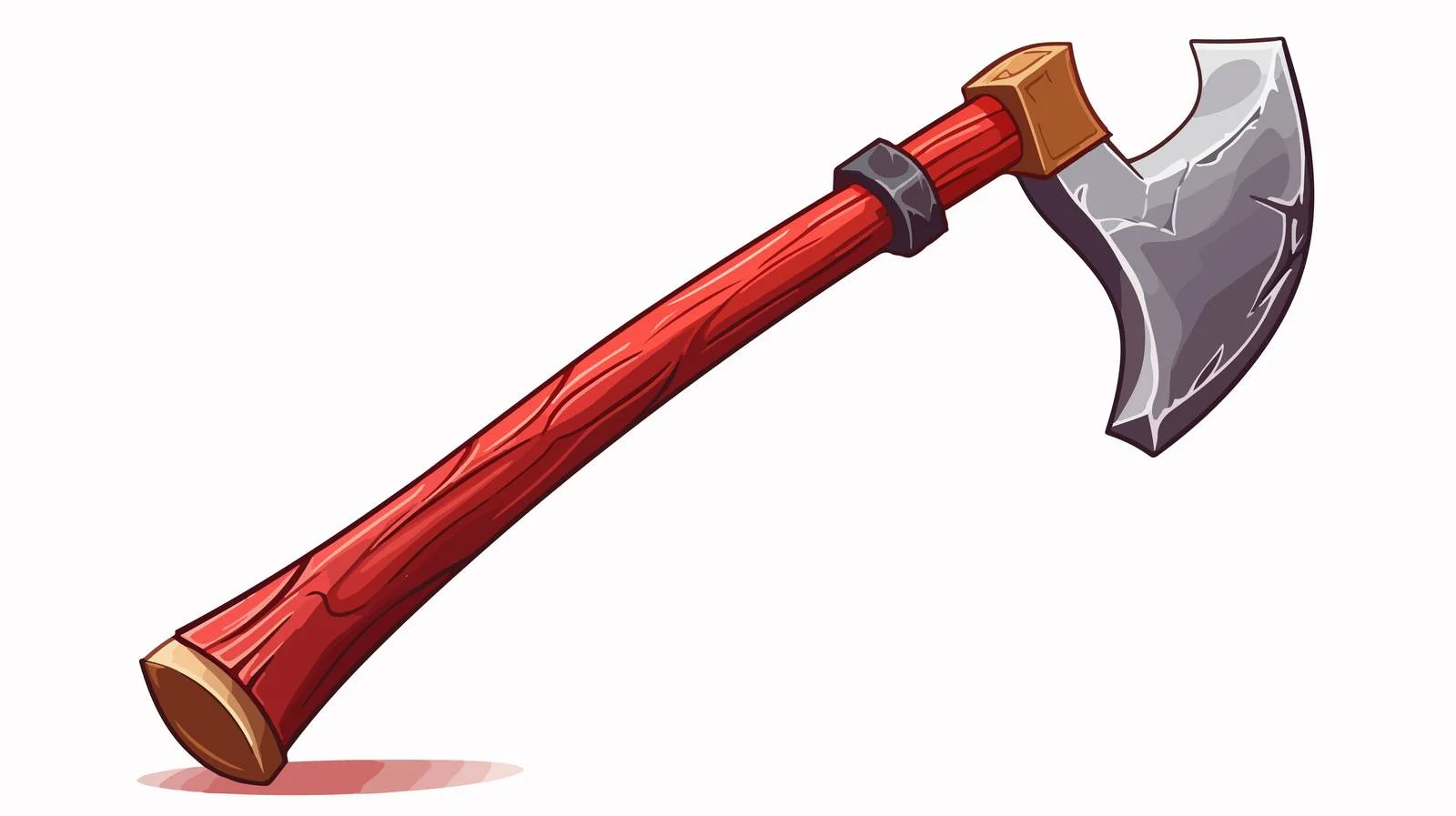 Vibrant Cartoon Vector Illustration of Red Ax — free download from Dotvec