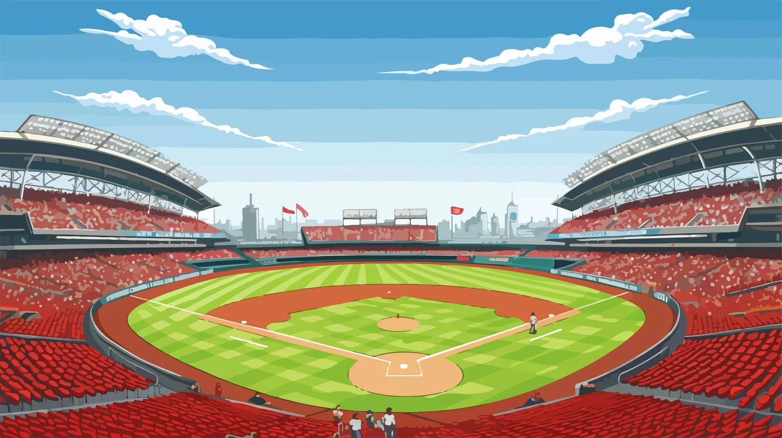 Red Baseball Stitch for Sporting Events — free download from Dotvec