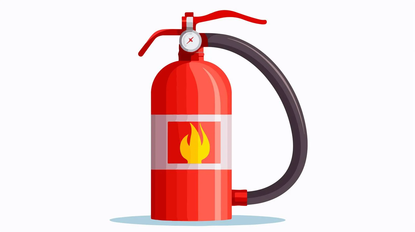 Red Fire Extinguisher Flat Design Style — free download from Dotvec