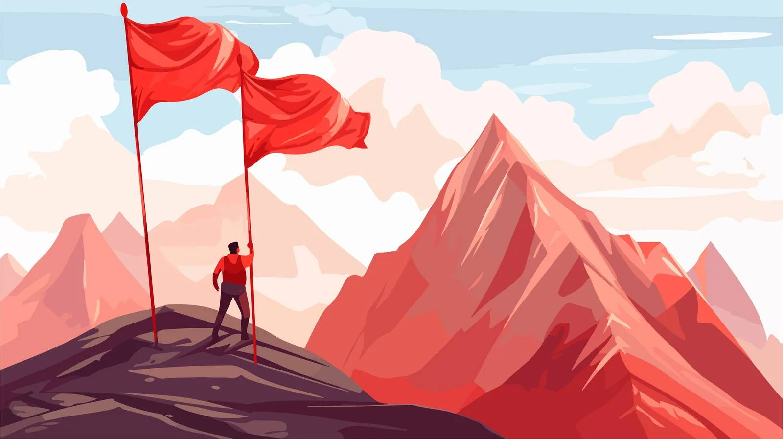 High Mountain Red Flags — free download from Dotvec