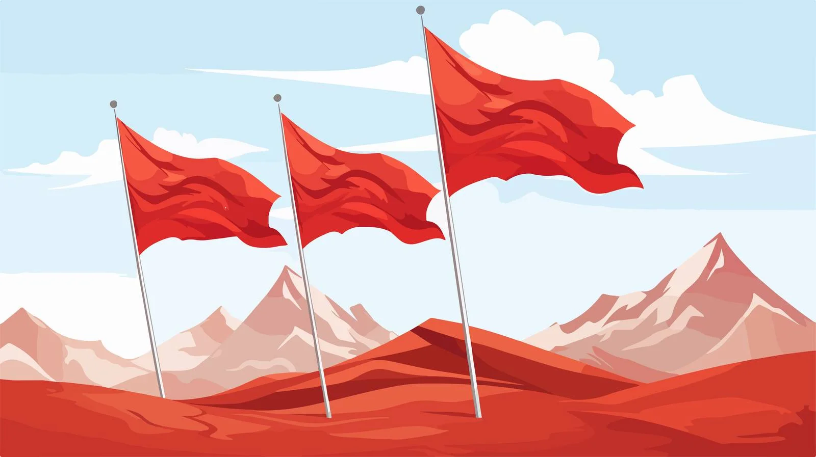 Symbolic Flags on Mountain Tops — free download from Dotvec
