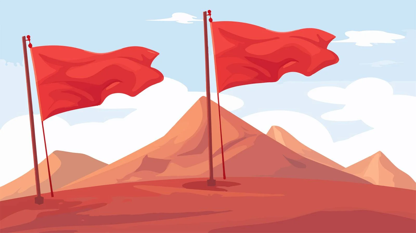 High Mountain Red Flags — free download from Dotvec