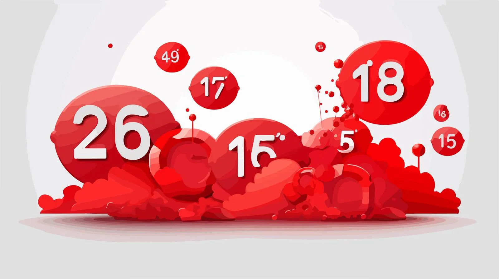 Discounted Billboard Red Numbers — free download from Dotvec