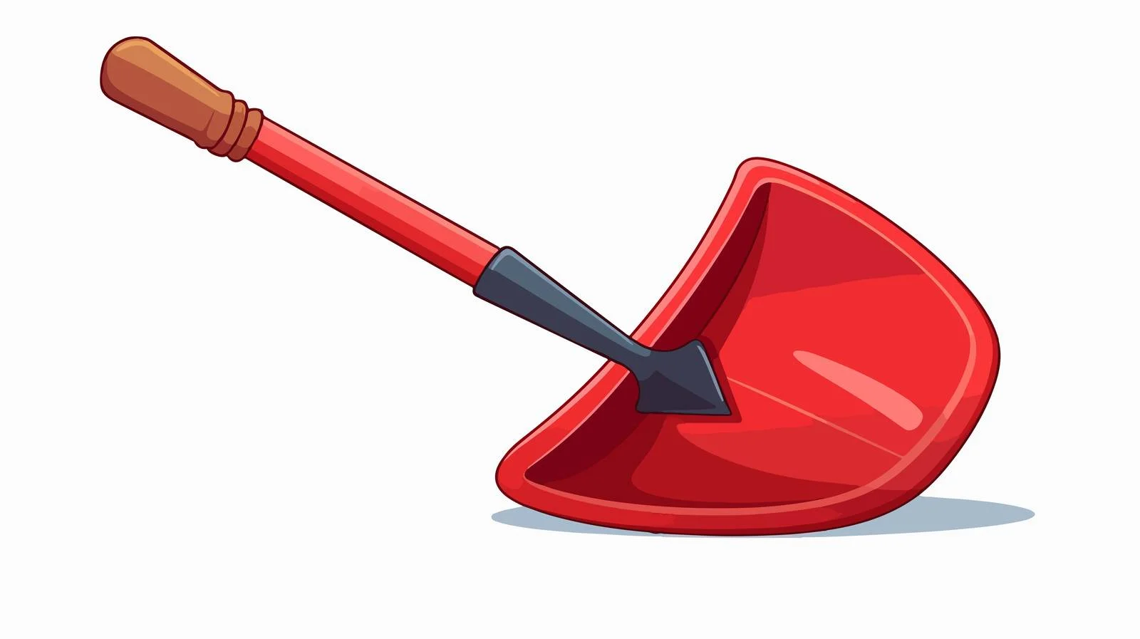 Professional Red Shovel Illustration — free download from Dotvec