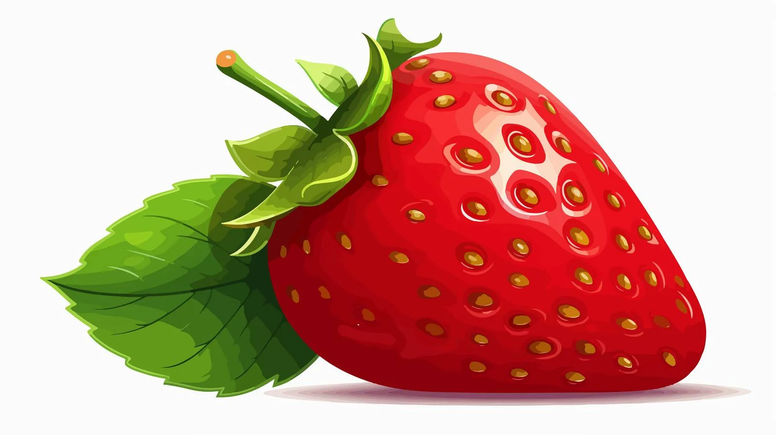 Vibrant Strawberry and Leaf Composition — free download from Dotvec