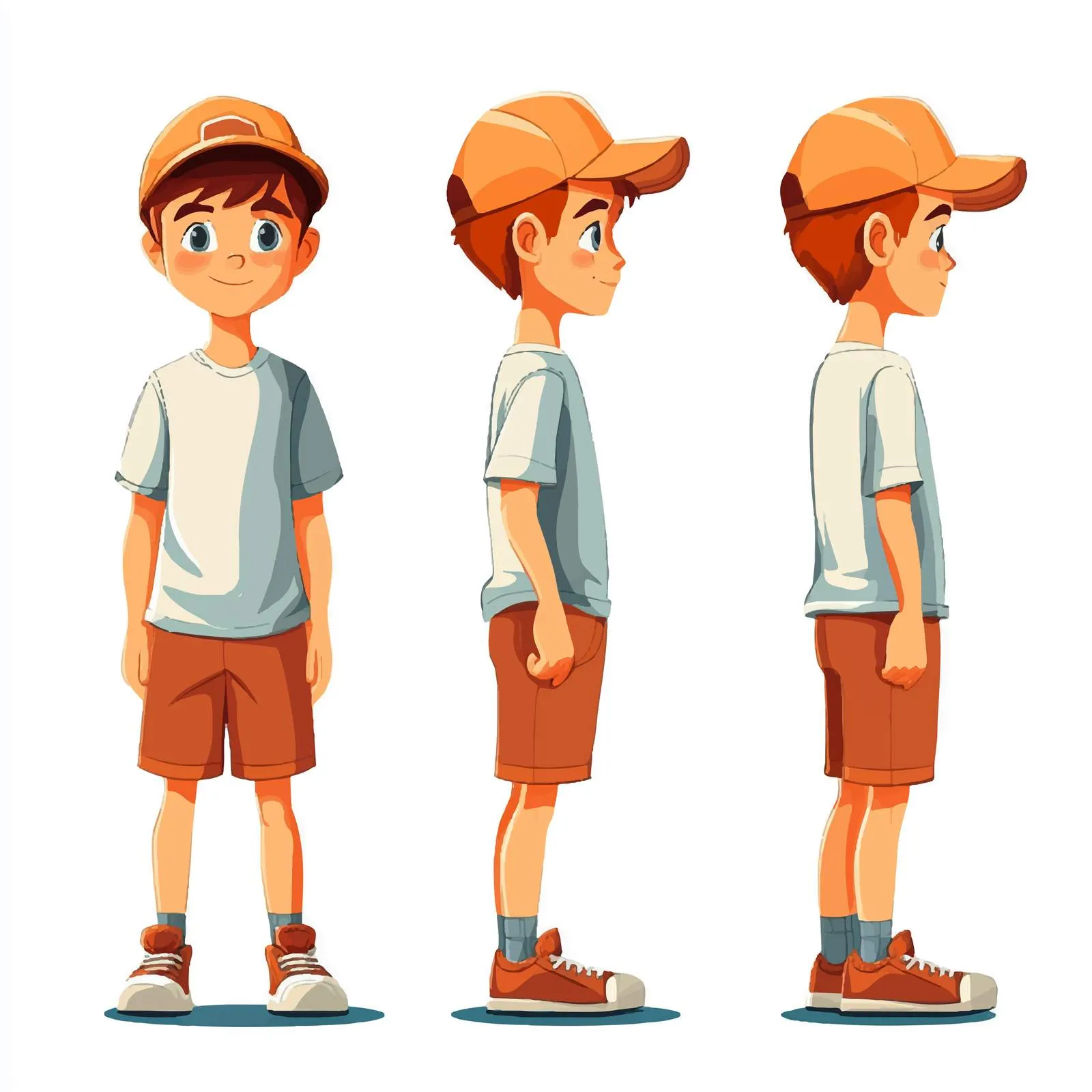 Redhead Teenage Boy in Casual Attire – free shorts image from Dotvec