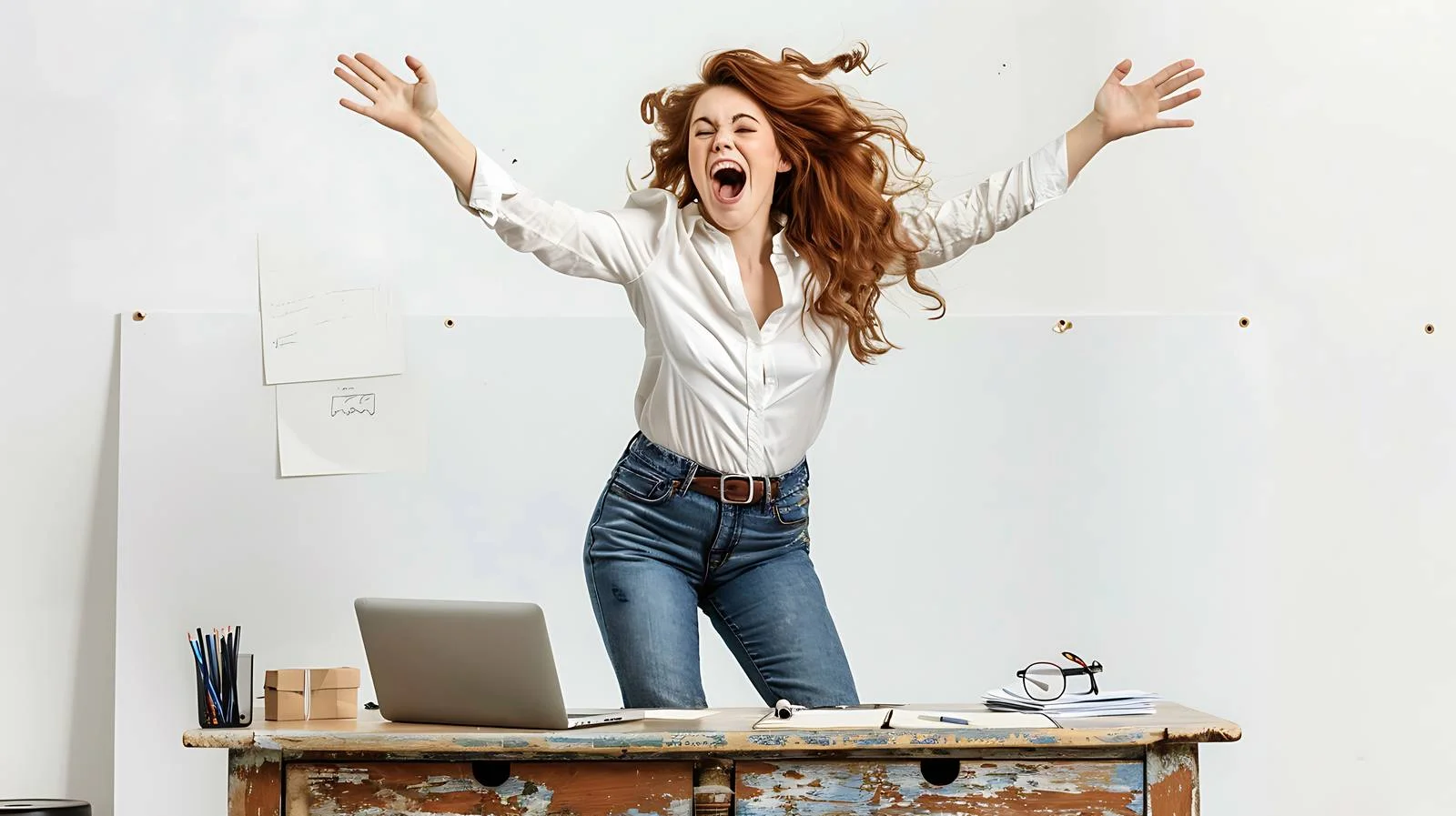 Elegant Woman in Loft — free download from Dotvec