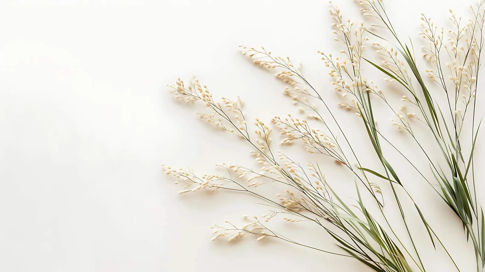 Reeds Bouquet on Pastel Beige Background — free download from Dotvec
