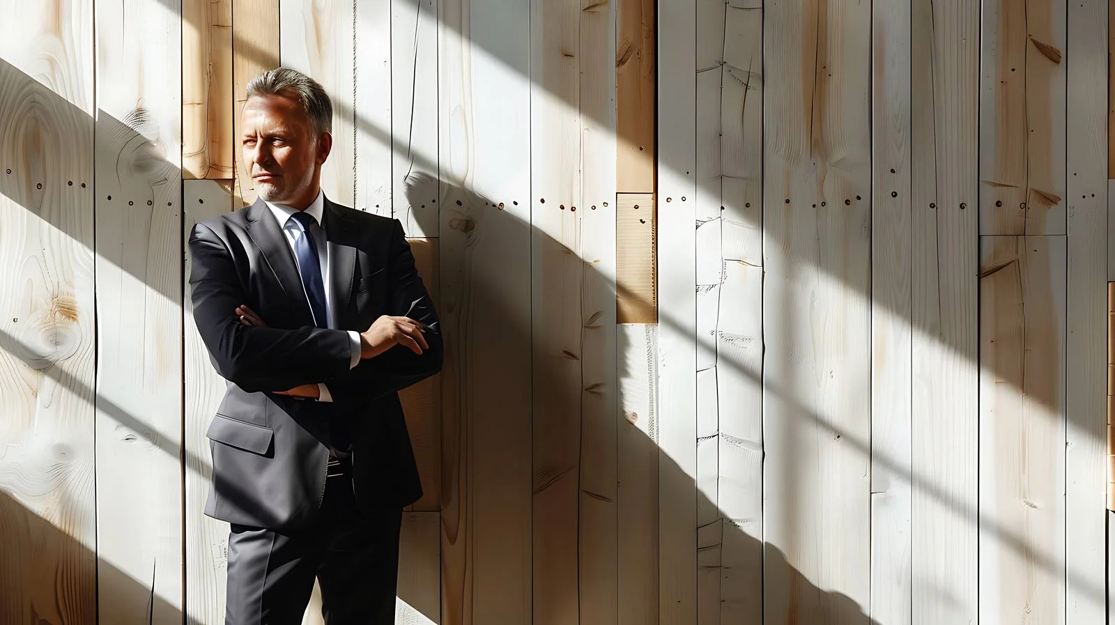 Professional Reflection Businessman Wooden Standing — free download from Dotvec