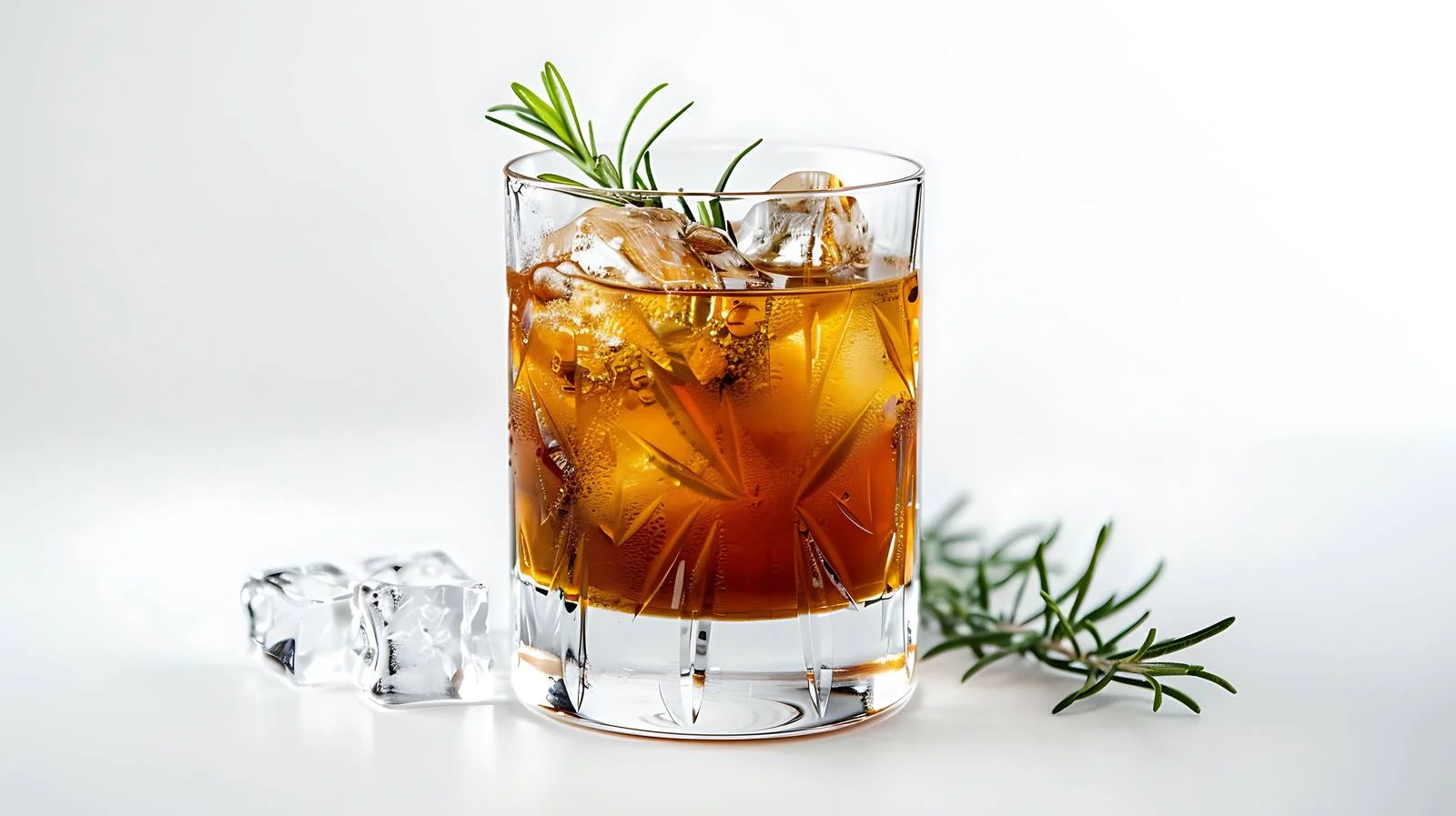 Summery Rosemary Cocktail Glass — free download from Dotvec