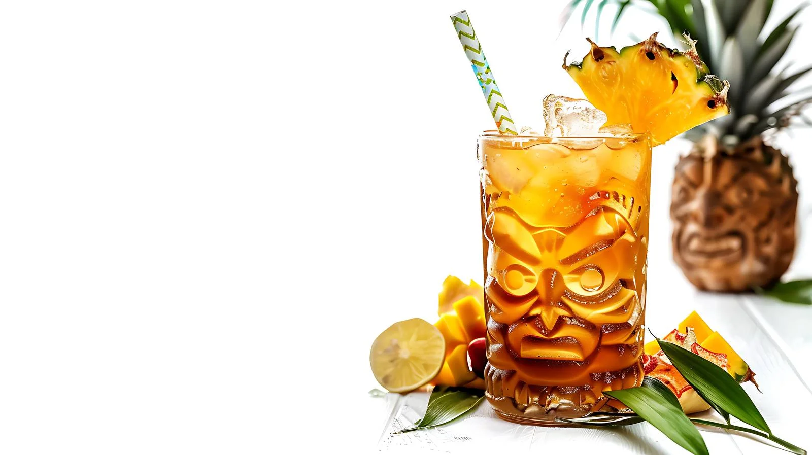 Cool Tiki Cocktail on Bar — free download from Dotvec