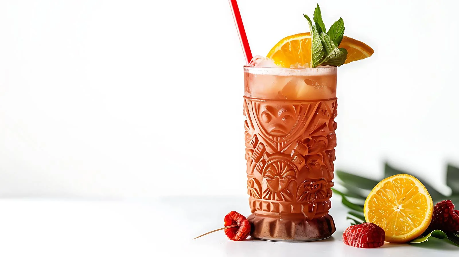 Soothing Tiki Cocktail on Summer Bar — free download from Dotvec