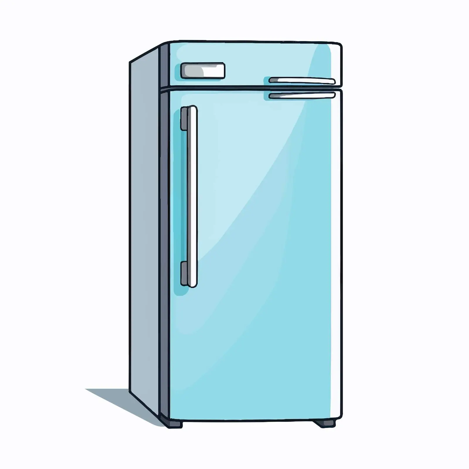 Cartoon Refrigerator Vector Illustration — free download from Dotvec